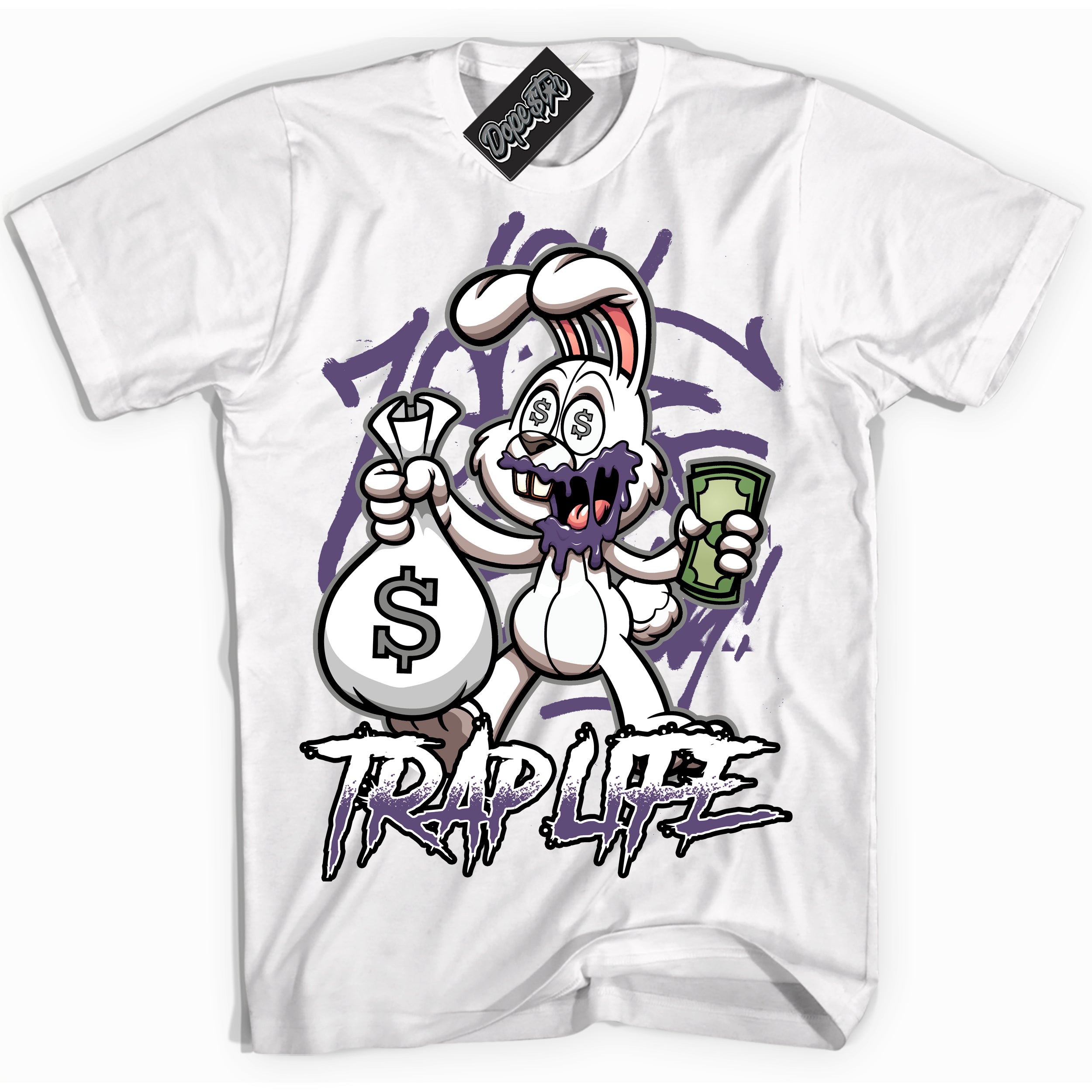 Cool White Shirt with “ Trap Rabbit” design that perfectly matches Punk Rock 1s Sneakers.