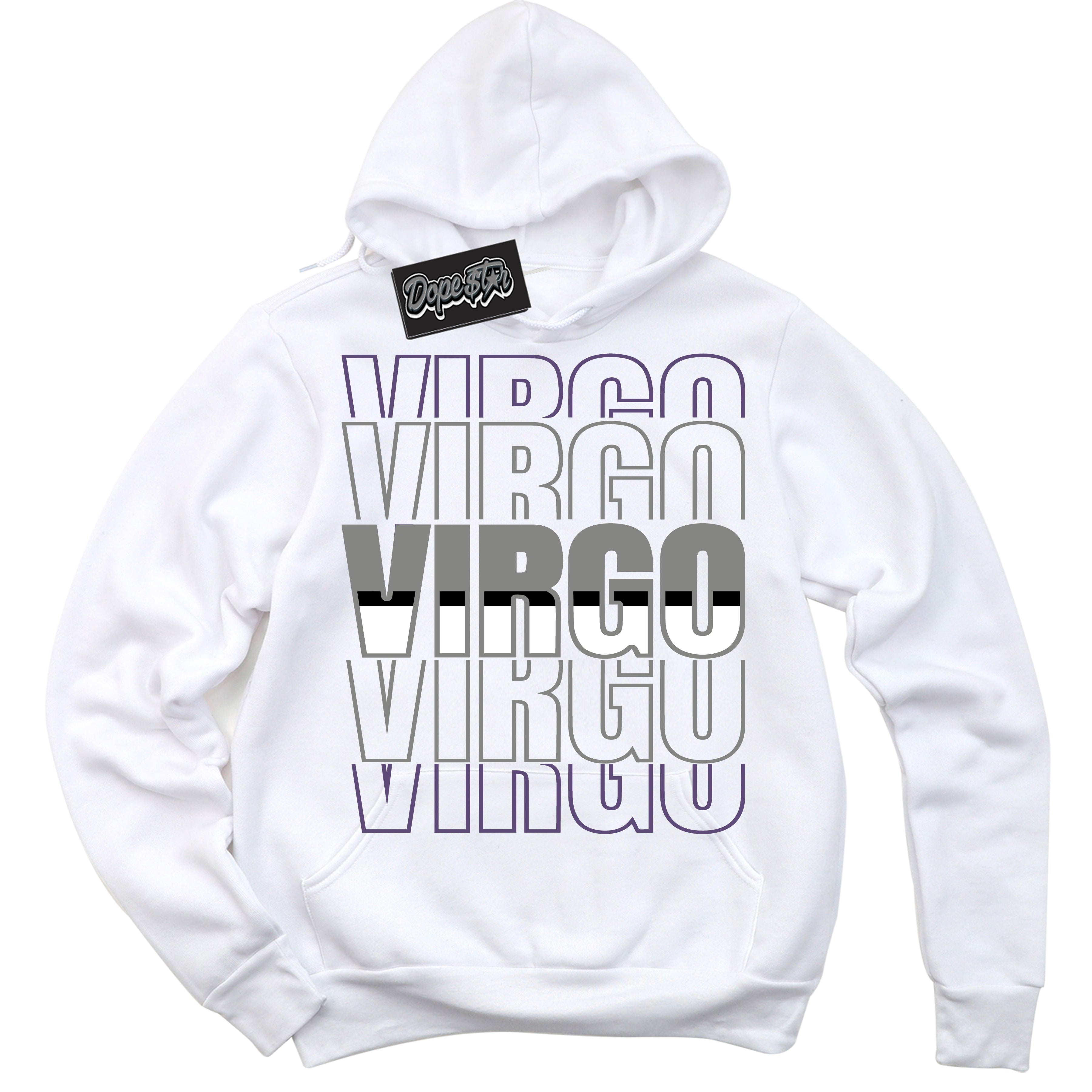 Cool White Hoodie with “ Virgo ”  design that Perfectly Matches Punk Rock 1s Sneakers.