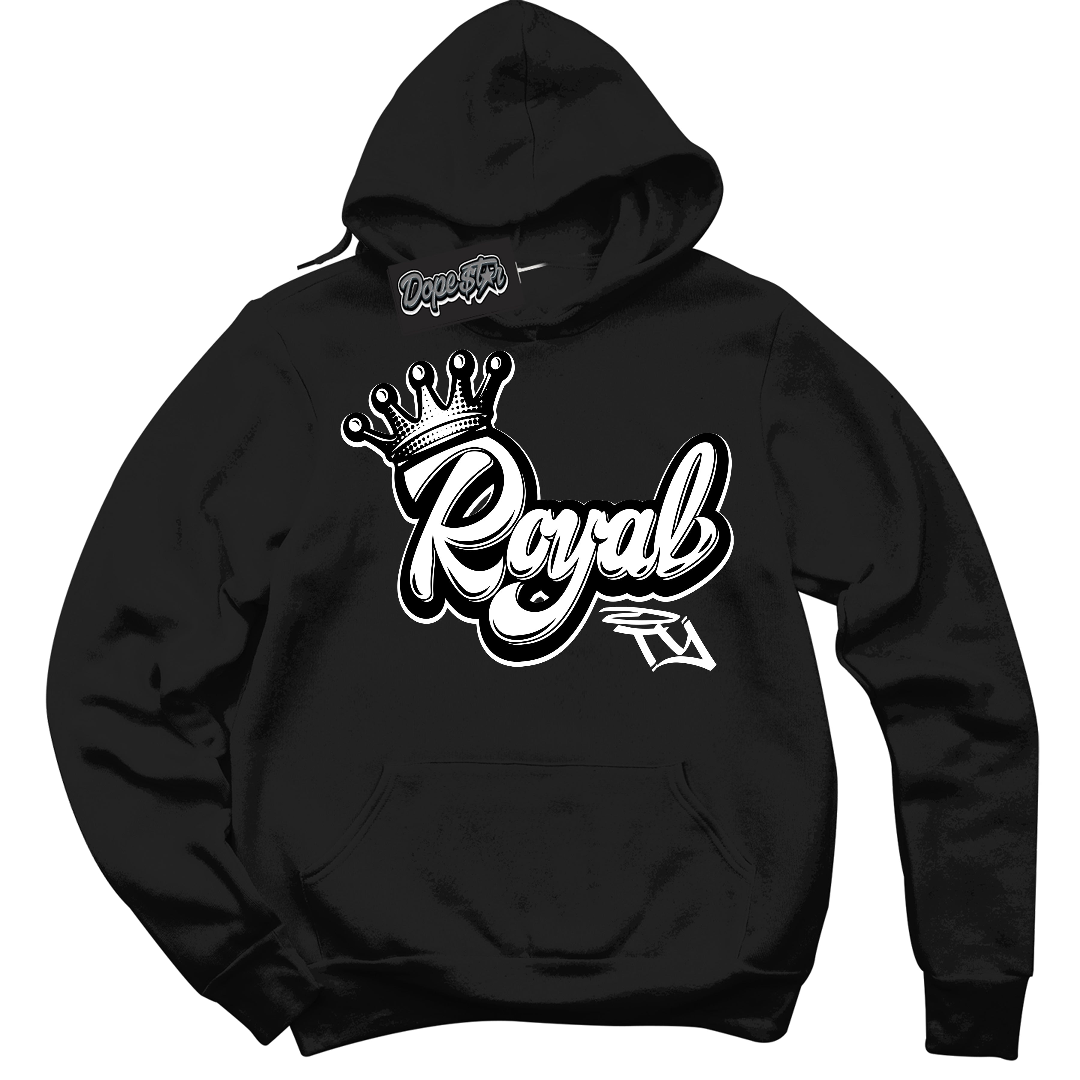 AJ1 Mid Off Noir Toe ‘Royalty’ – Black Streetwear Hoodie | Sneaker Matching sweatshirt for AJ1 Mid Off Noir Toe | Men's and Women's Streetwear Graphic Hoodie by Sneaker Shirts Outlet.
