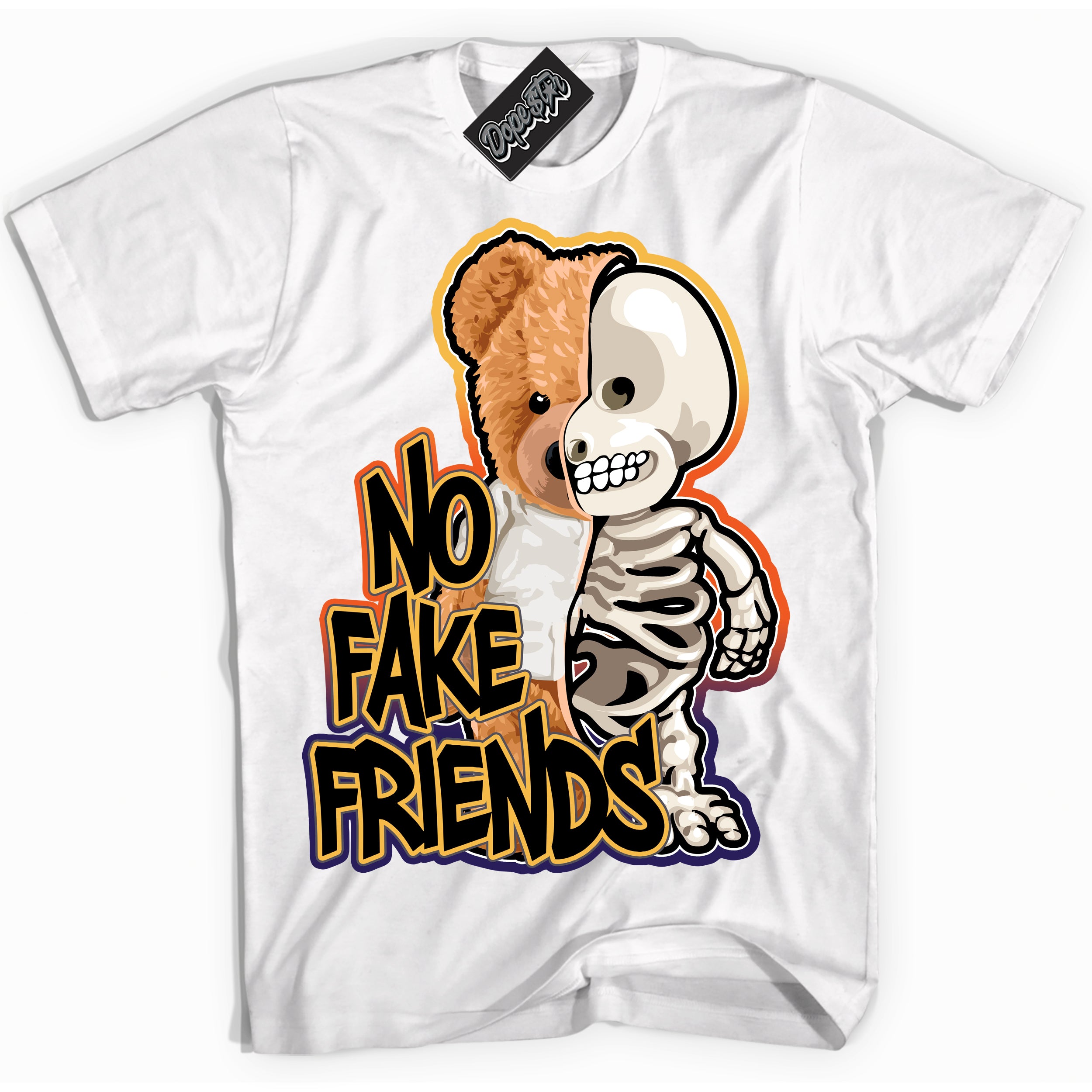 Cool White Shirt with “ No Fake Friends” design that perfectly matches J Balvin Rio 3s Sneakers.