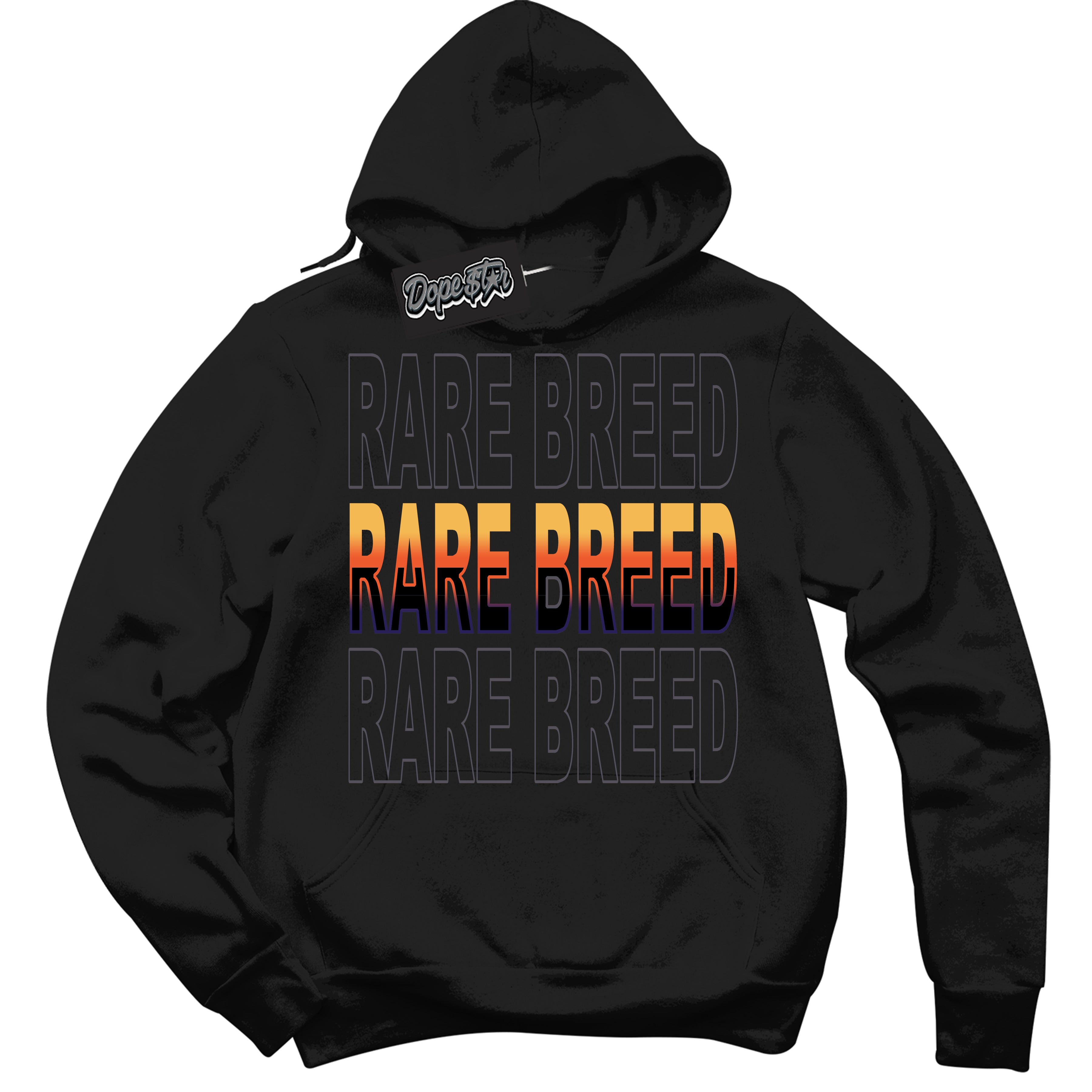 Cool Black Hoodie with “ Rare Breed ”  design that Perfectly Matches J Balvin Rio 3s Sneakers.