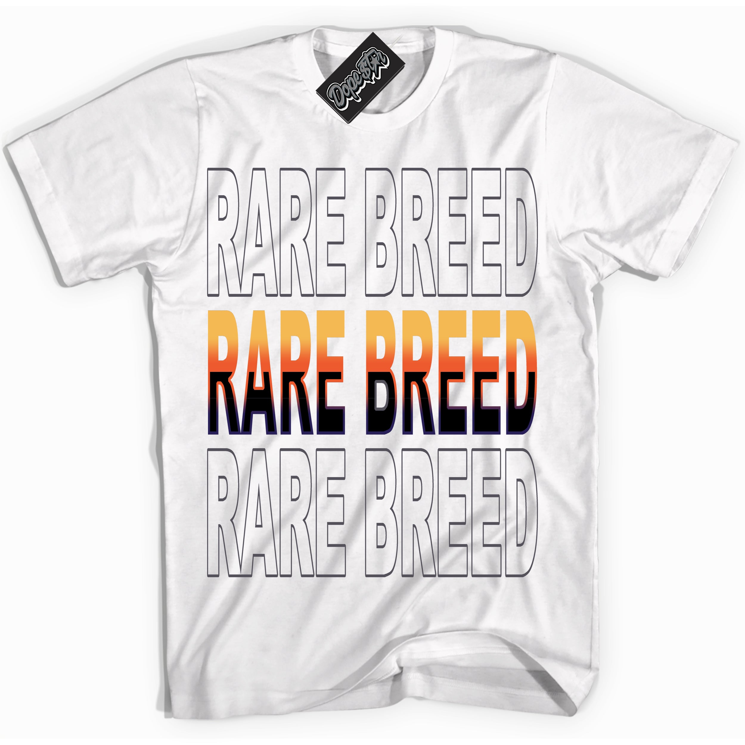 Cool White Shirt with “ Rare Breed” design that perfectly matches J Balvin Rio 3s Sneakers.
