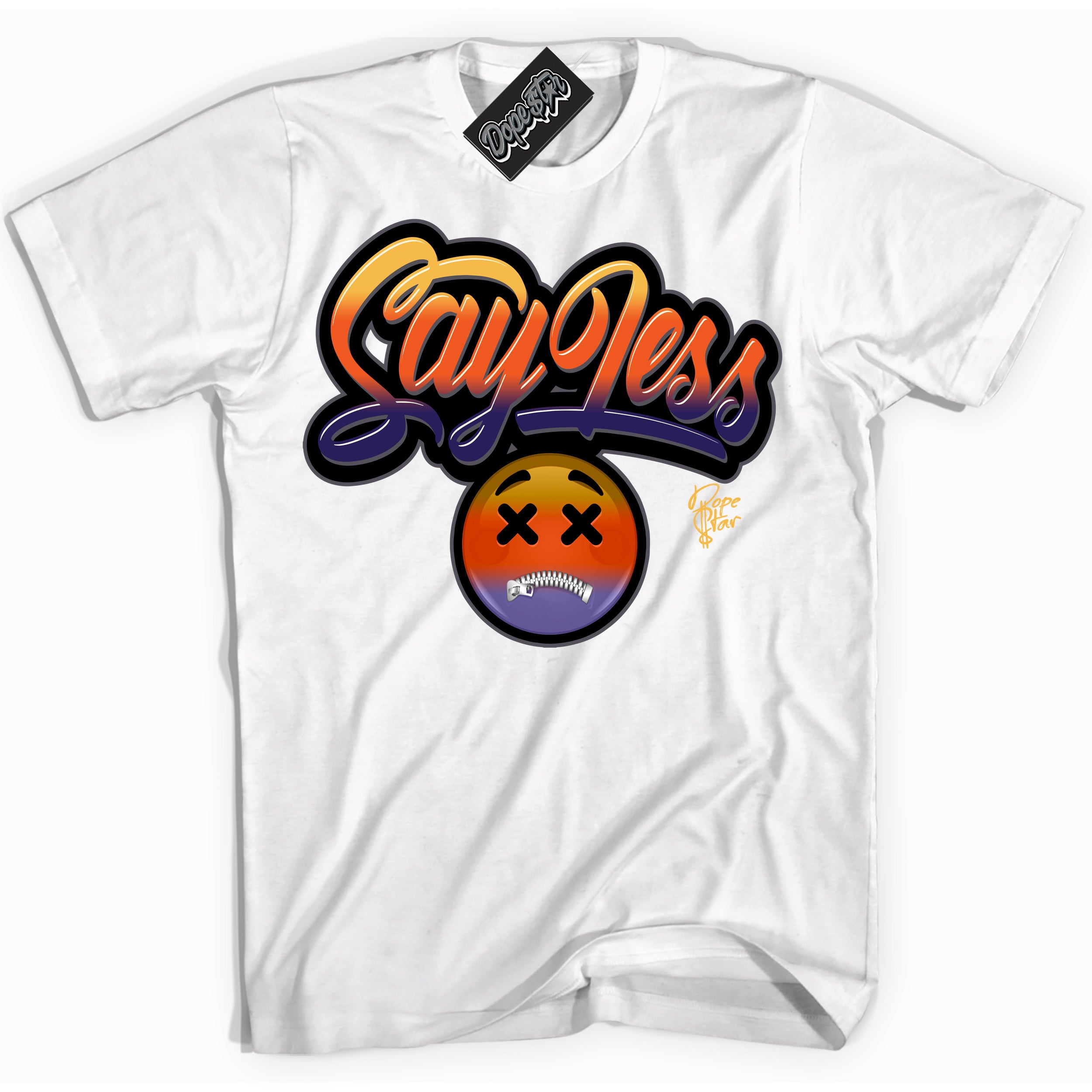 Cool White Shirt with “ Say Less” design that perfectly matches J Balvin Rio 3s Sneakers.