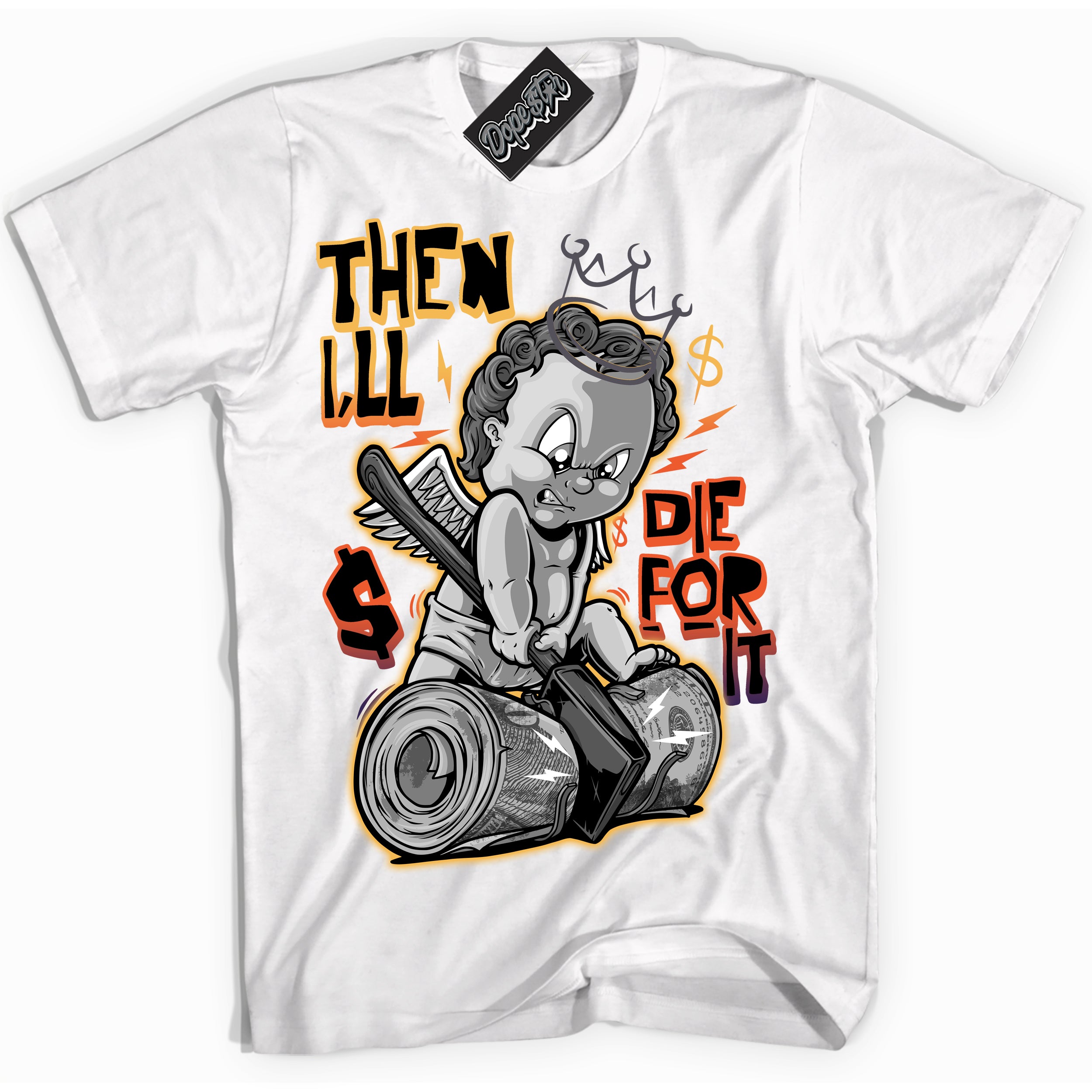 Cool White Shirt with “ Then I'll” design that perfectly matches J Balvin Rio 3s Sneakers.