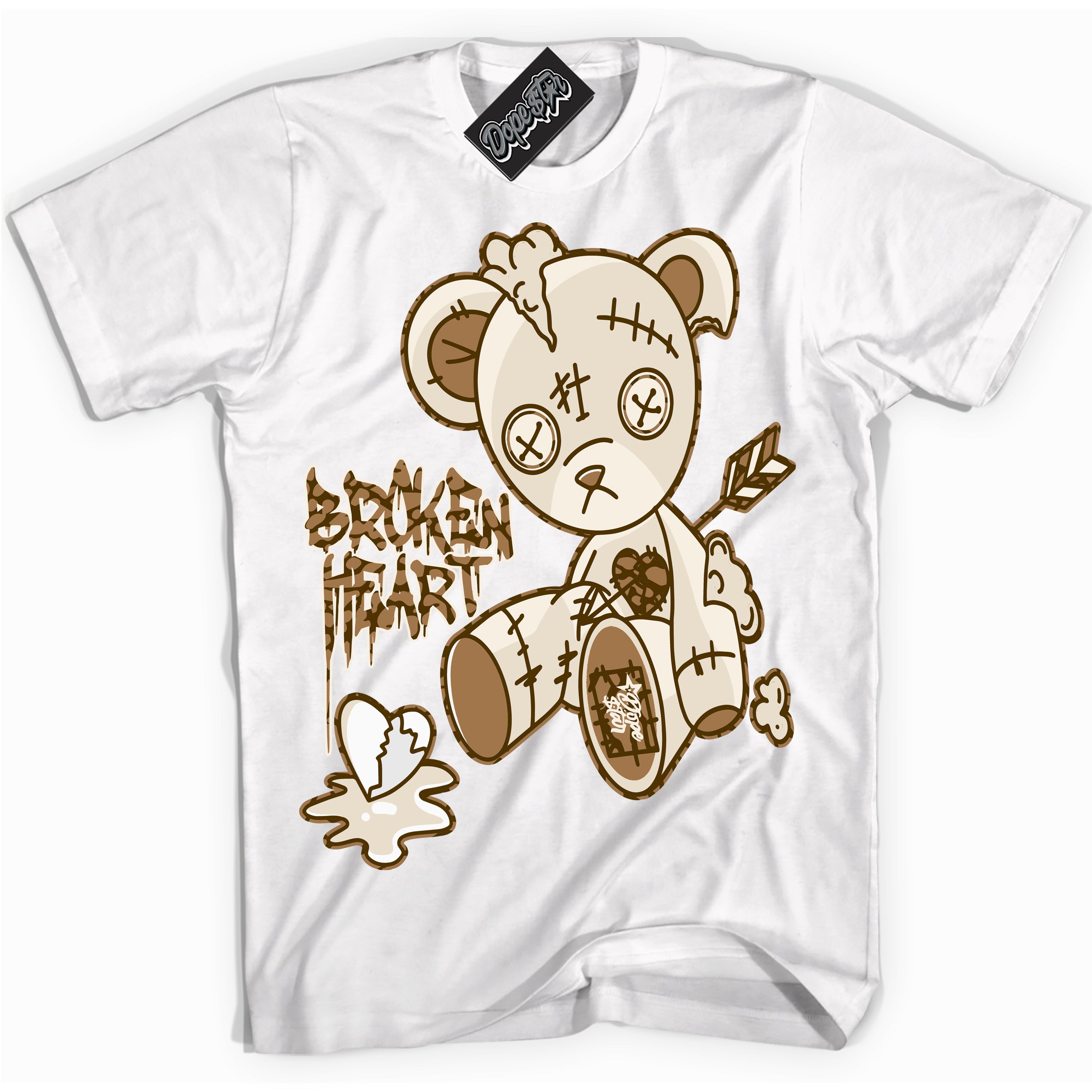 Cool White graphic tee with “ Broken heart Bear ” design, that perfectly matches Palomino 3s sneakers 