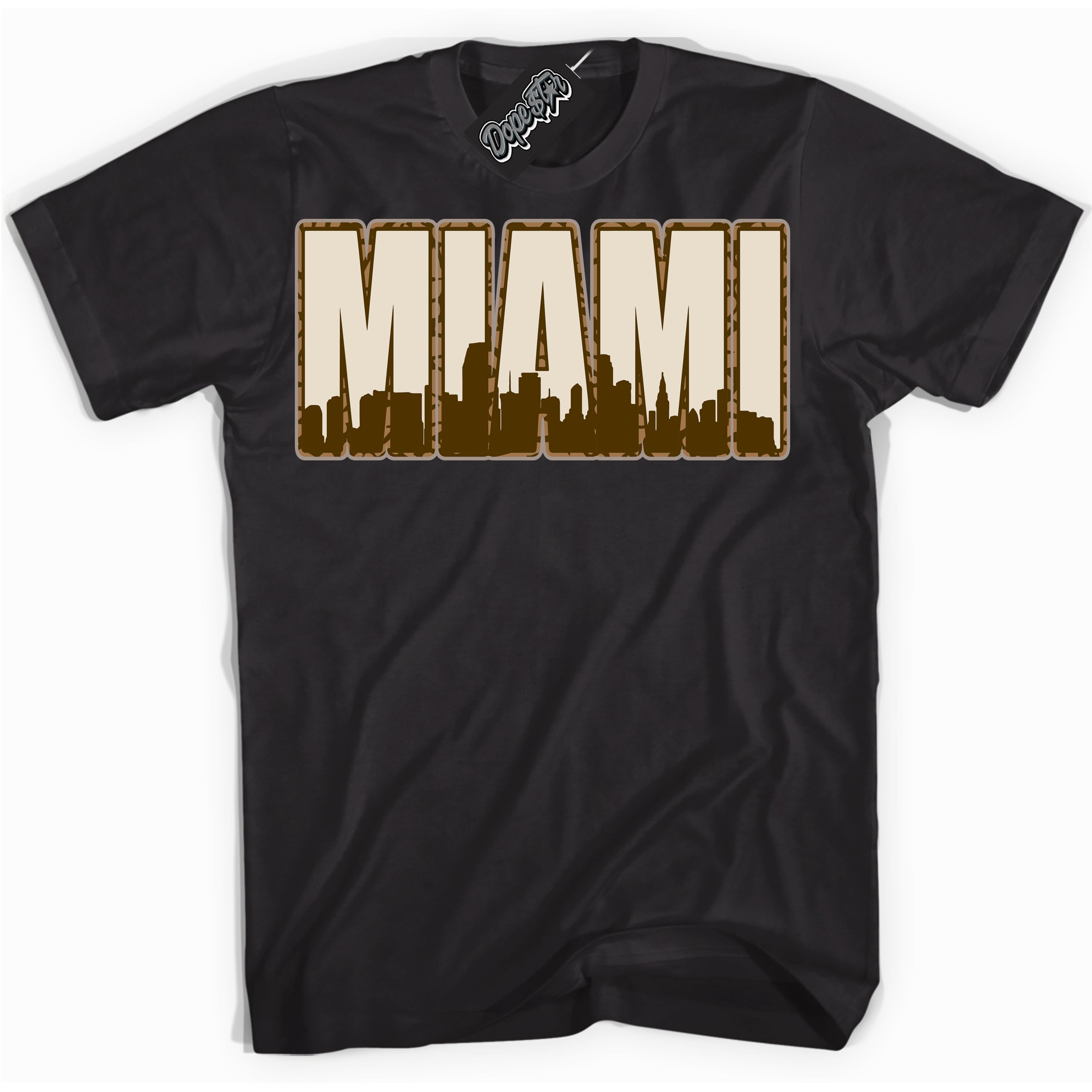 Cool Black graphic tee with “ Miami ” design, that perfectly matches Palomino 3s sneakers 