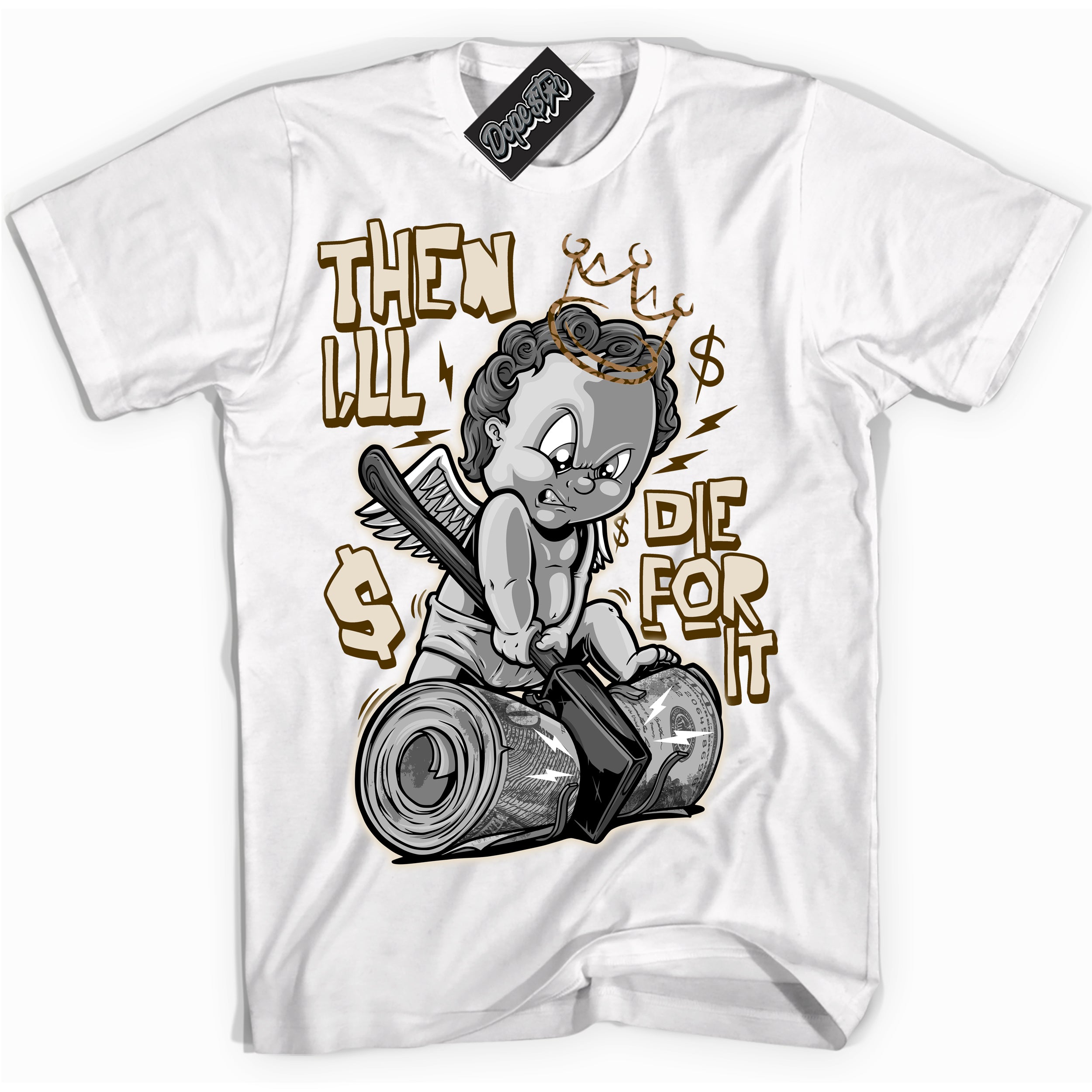 Cool White graphic tee with “ Then I'll ” design, that perfectly matches Palomino 3s sneakers 