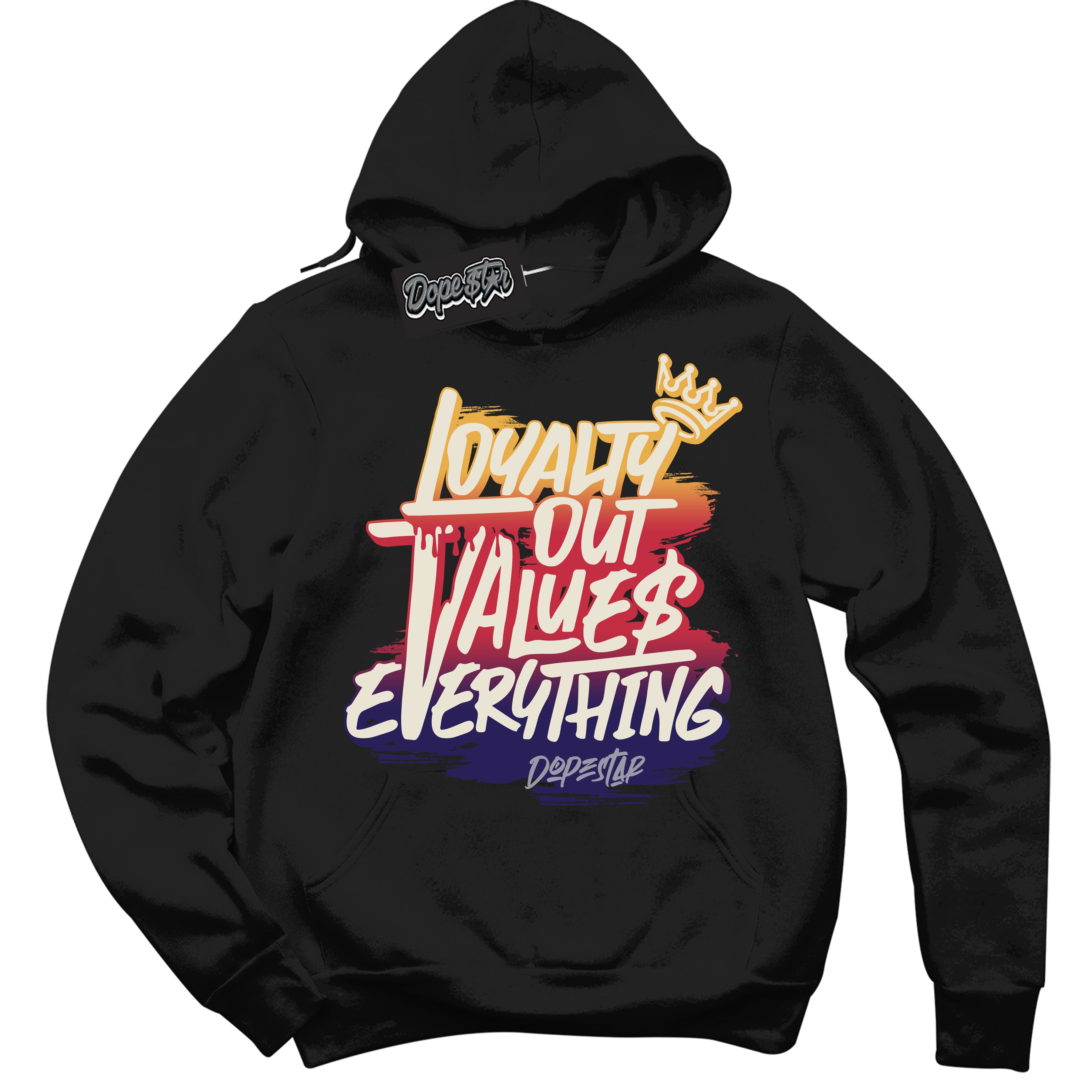 J Balvin Sunset 3s DopeStar Hoodie Loyalty Out Values Everything Graphic