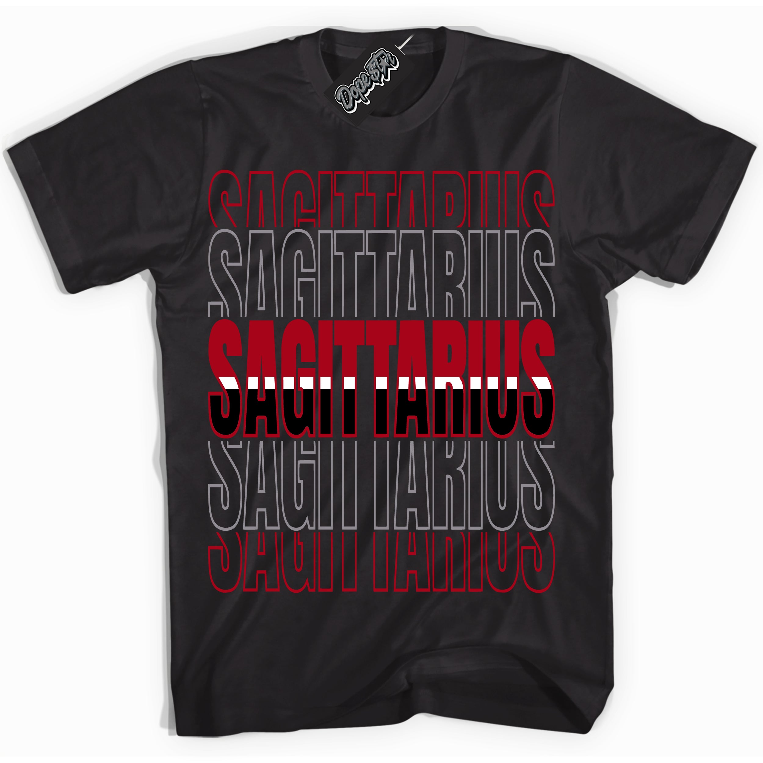 AJ5 Retro OG Black Metallic Reimagined ‘Sagittarius’ – Black Streetwear T-Shirt | Sneaker Matching shirt for AJ5 Retro OG Black Metallic Reimagined | Men's and Women's Streetwear Graphic Tee by Sneaker Shirts Outlet.
