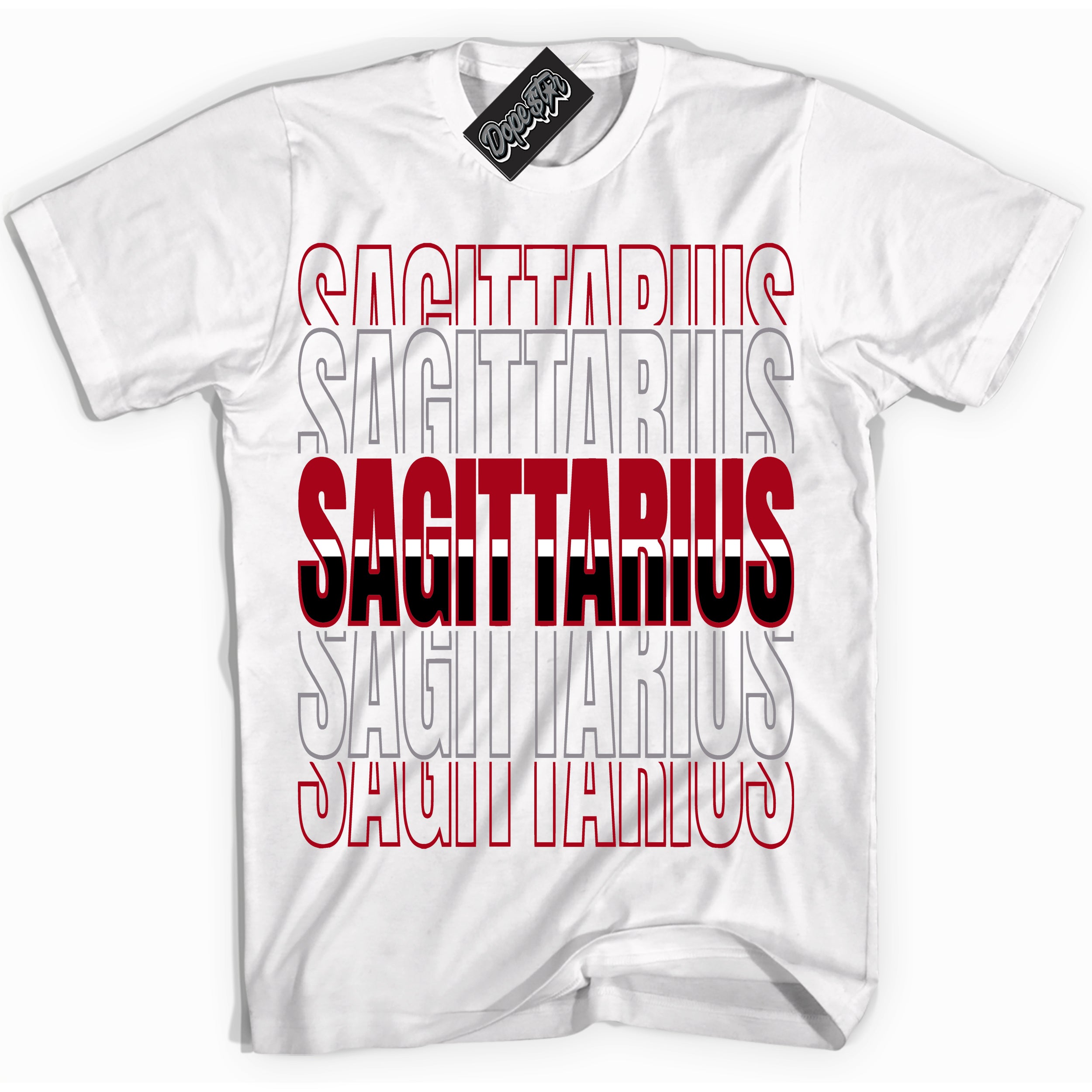 AJ5 Retro OG Black Metallic Reimagined ‘Sagittarius’ – White Streetwear T-Shirt | Sneaker Matching shirt for AJ5 Retro OG Black Metallic Reimagined | Men's and Women's Streetwear Graphic Tee by Sneaker Shirts Outlet.
