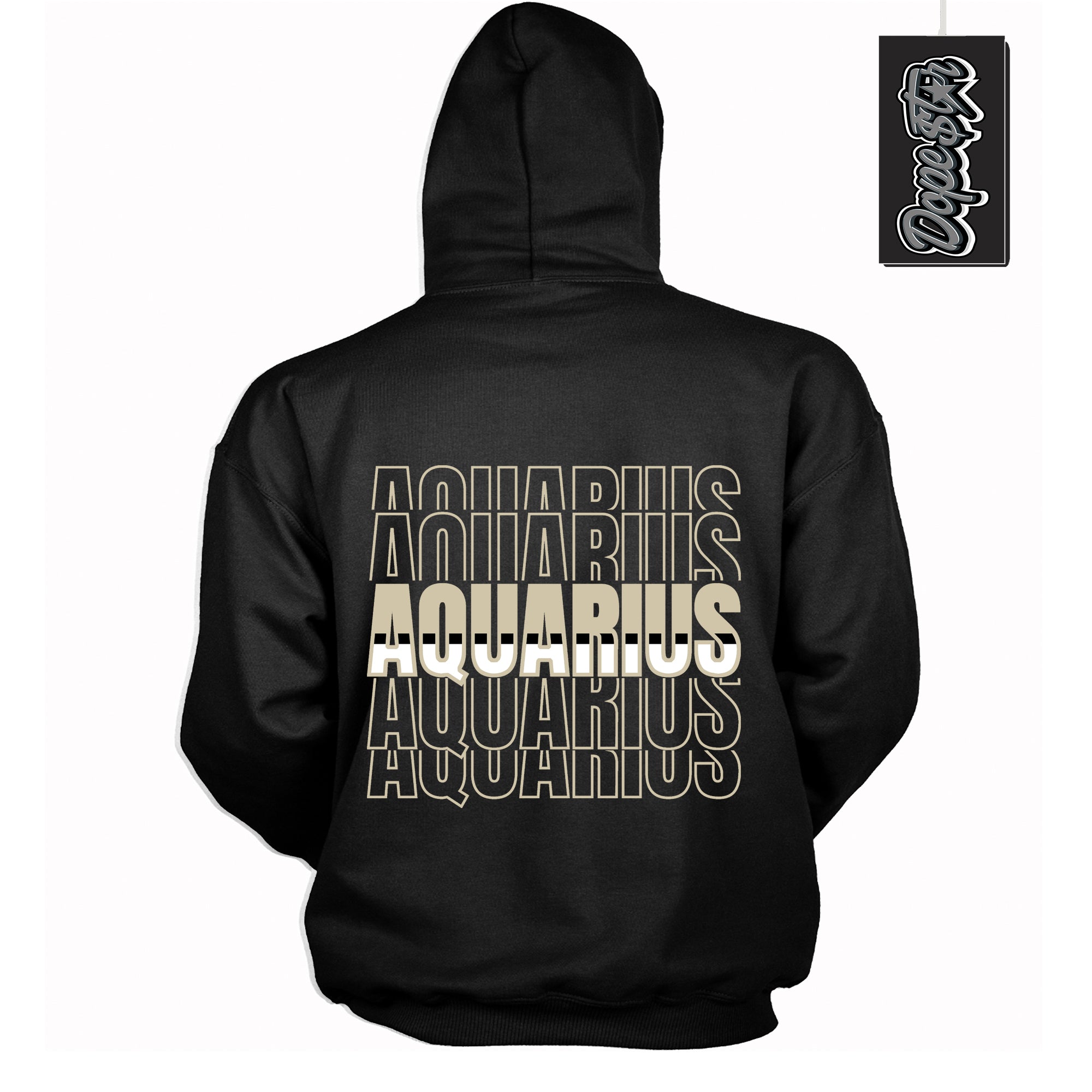 Cool Black Hoodie with “ Aquarius ”  design that Perfectly Matches  Gratitude 11s Sneakers.