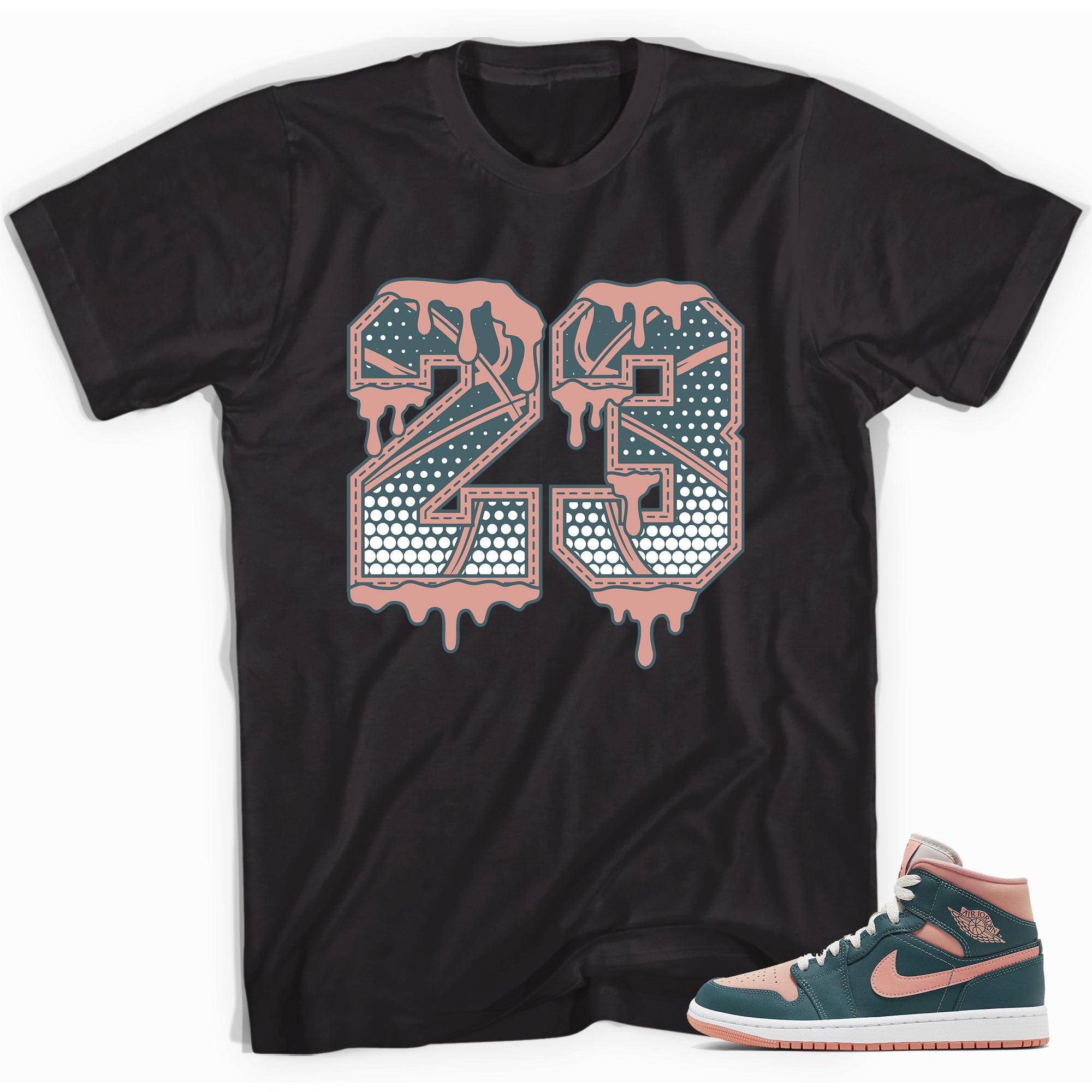 1s Mid Dark Teal Green Shirt 23 Ball - Sneaker Shirts Outlet