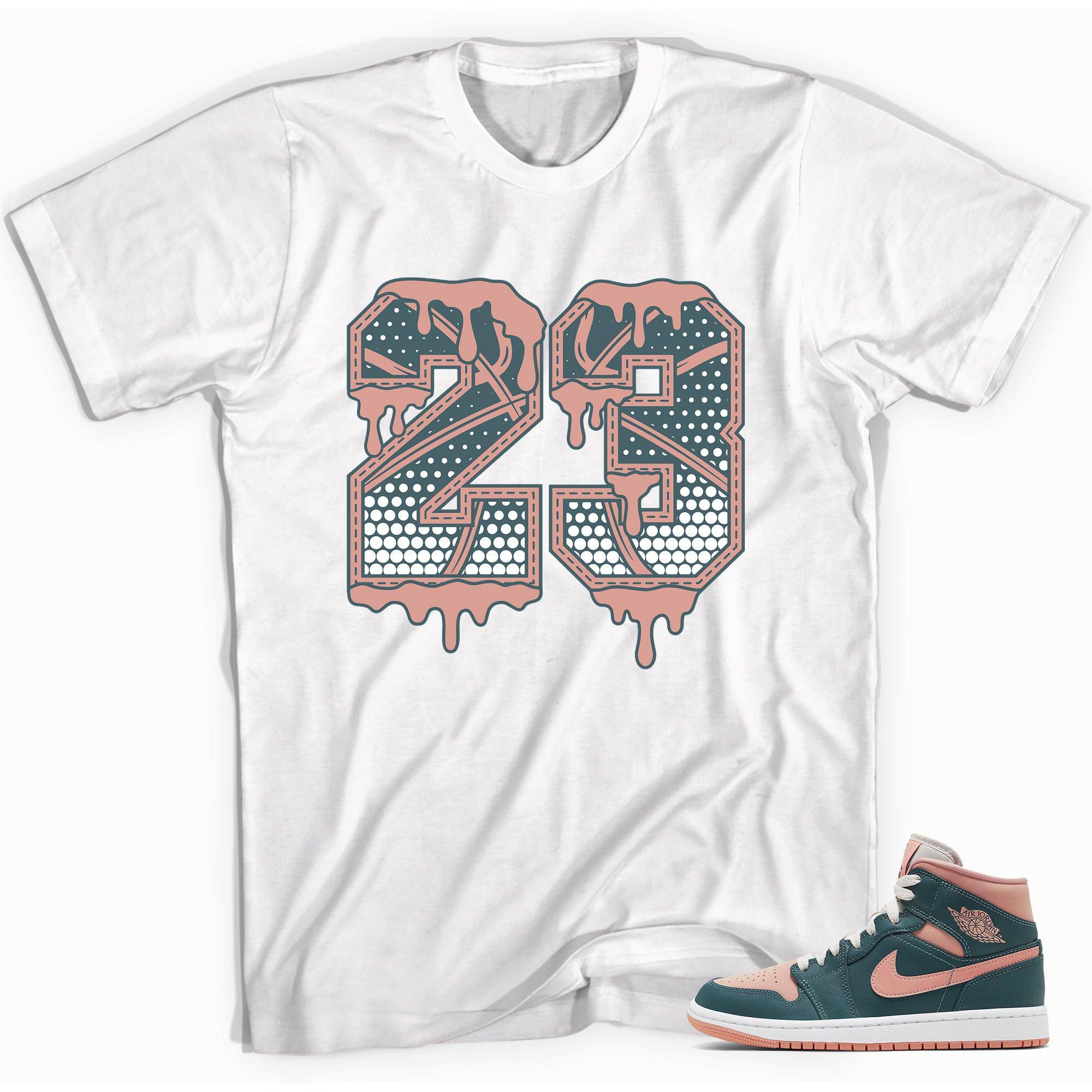 1s Mid Dark Teal Green Shirt 23 Ball - Sneaker Shirts Outlet