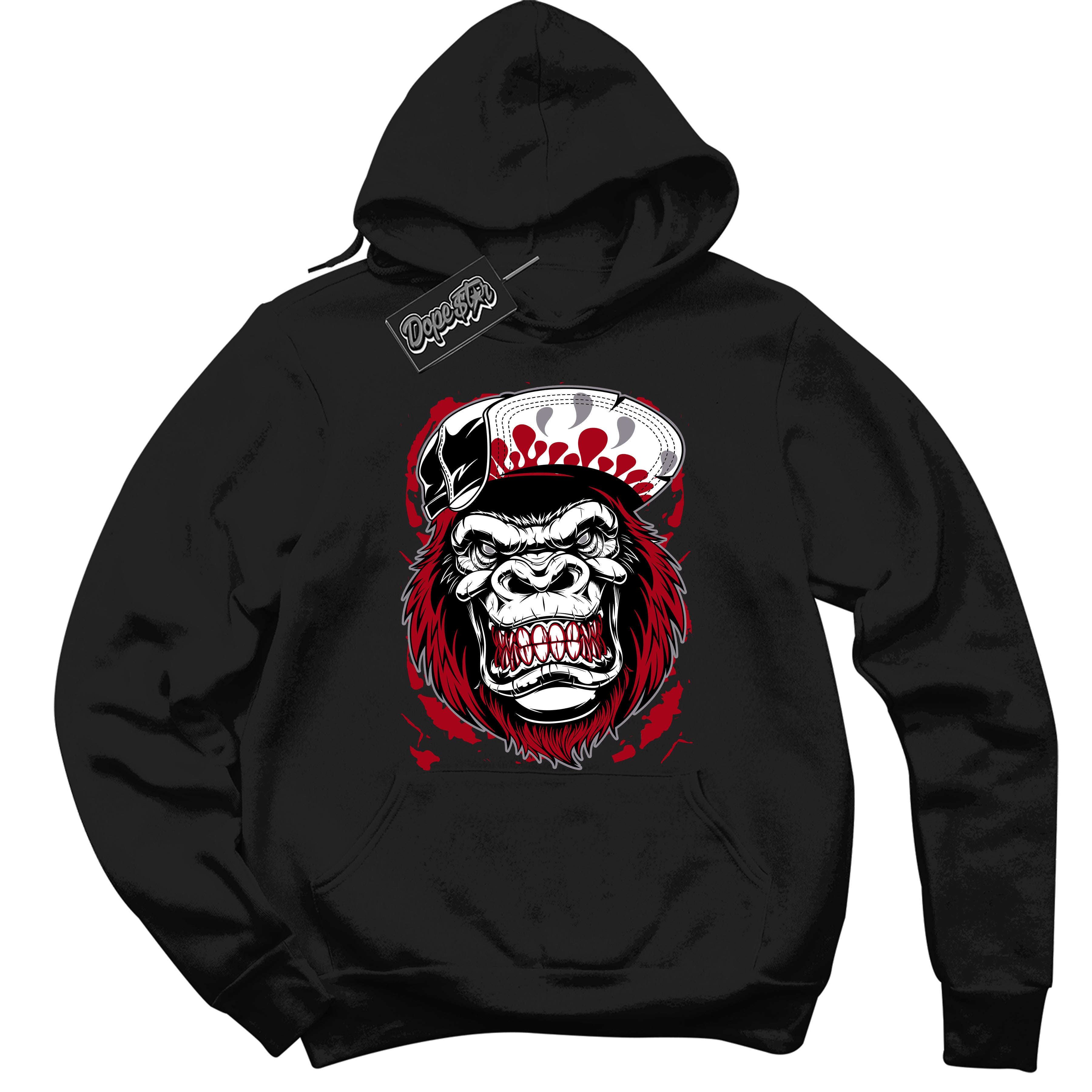 Cool Black Hoodie with “ Gorilla Beast ”  design that Perfectly Matches  Bred Reimagined 4s Jordans.