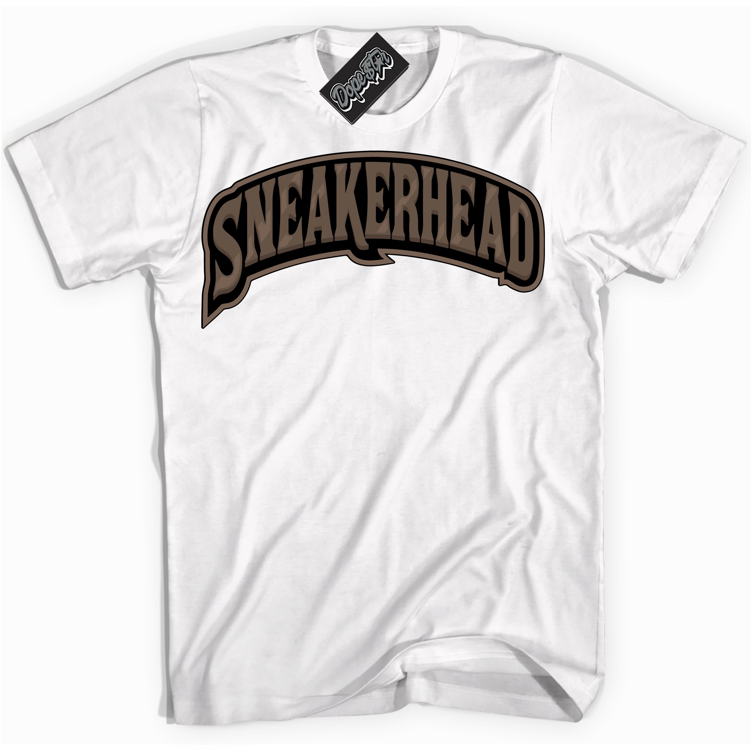 Cool White Shirt with “Sneakerhead” design that perfectly matches the Jumpman Jack TR Travis Scott Dark Mocha Sneakers.