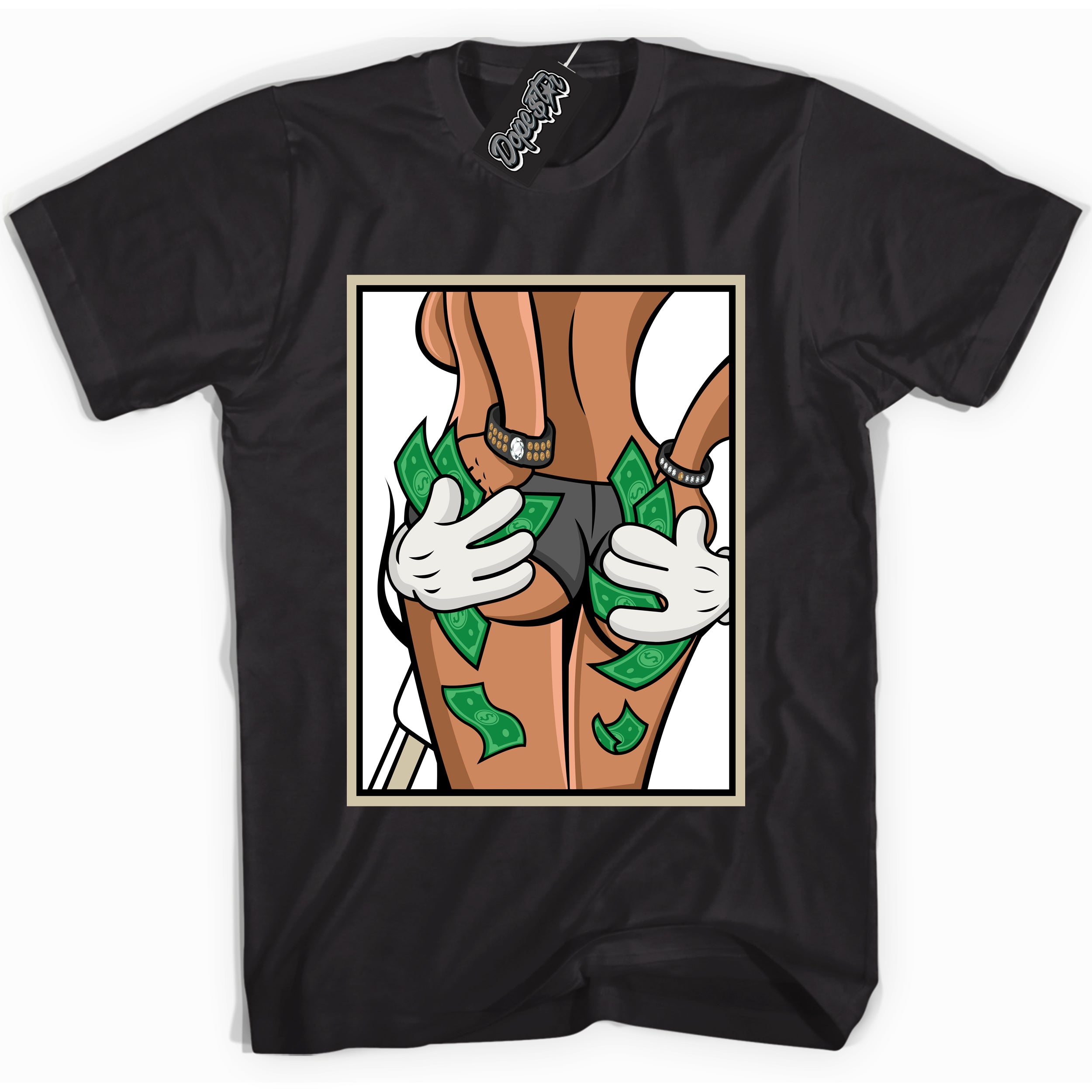 Cool Black Shirt with “ Money Hands” design that perfectly matches Gratitude 11s Sneakers.