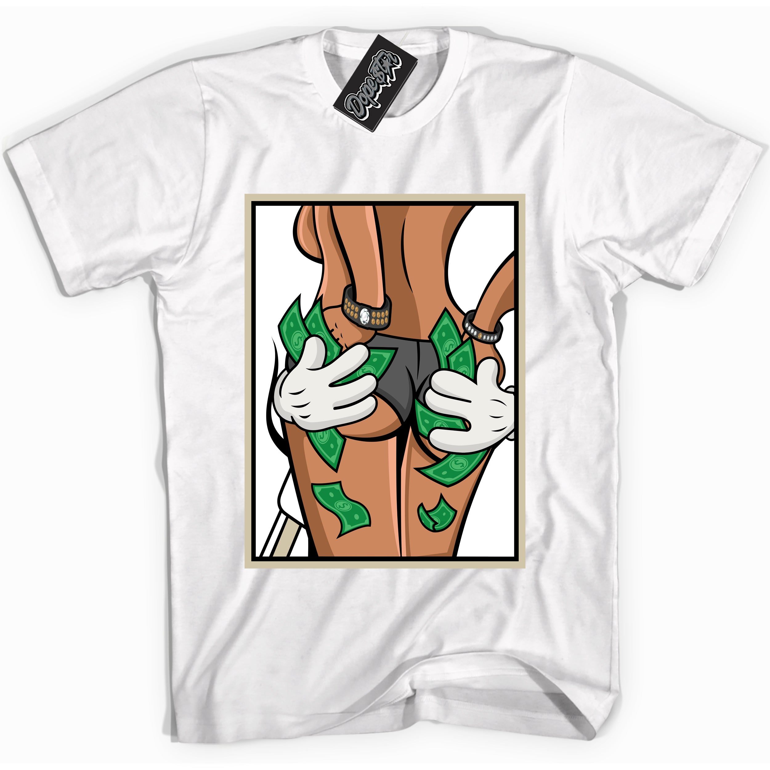 Cool White Shirt with “ Money Hands” design that perfectly matches Gratitude 11s Sneakers.