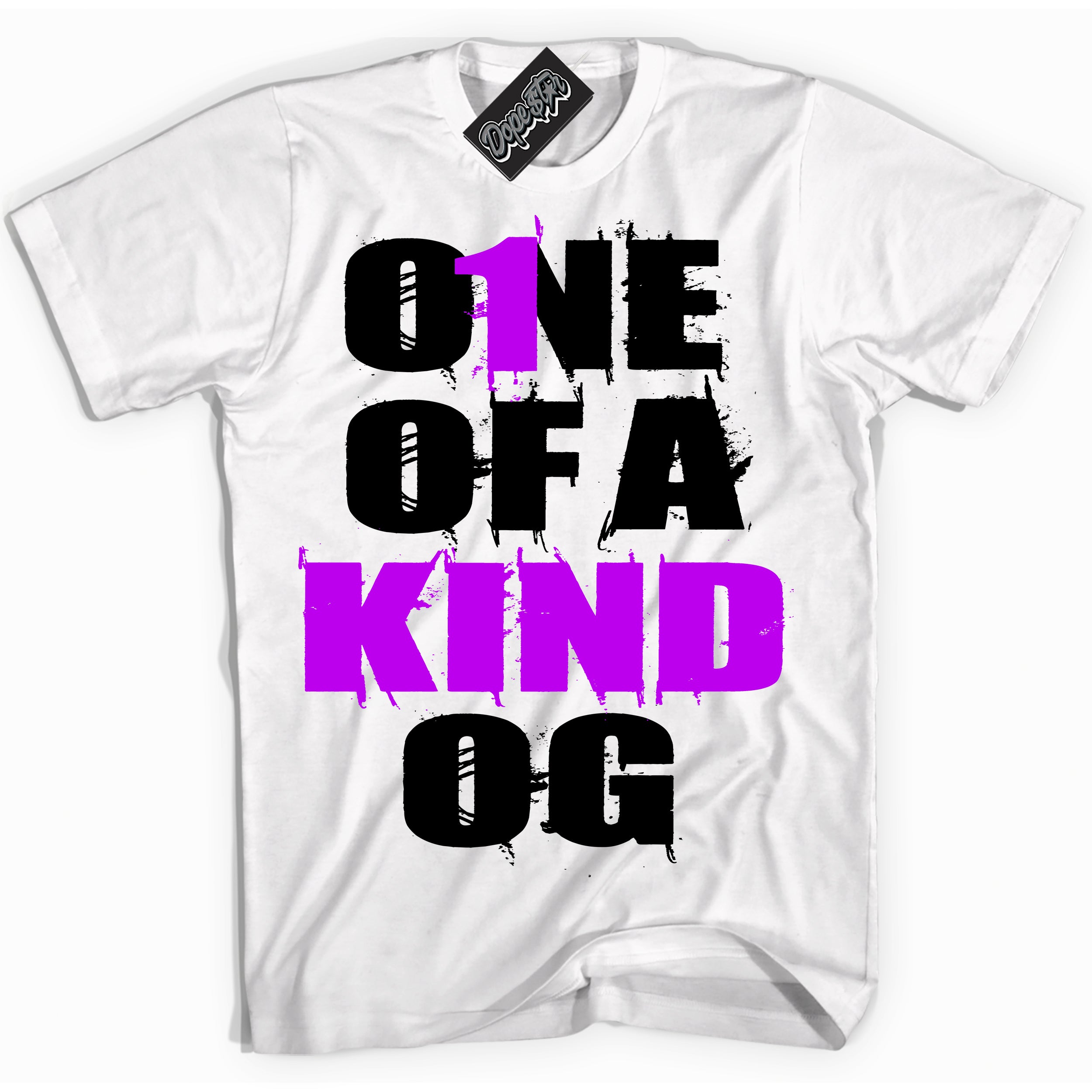 Cool White Shirt with “ One Of A Kind” design that perfectly matches RTKT Genesis Dunk Sneakers.