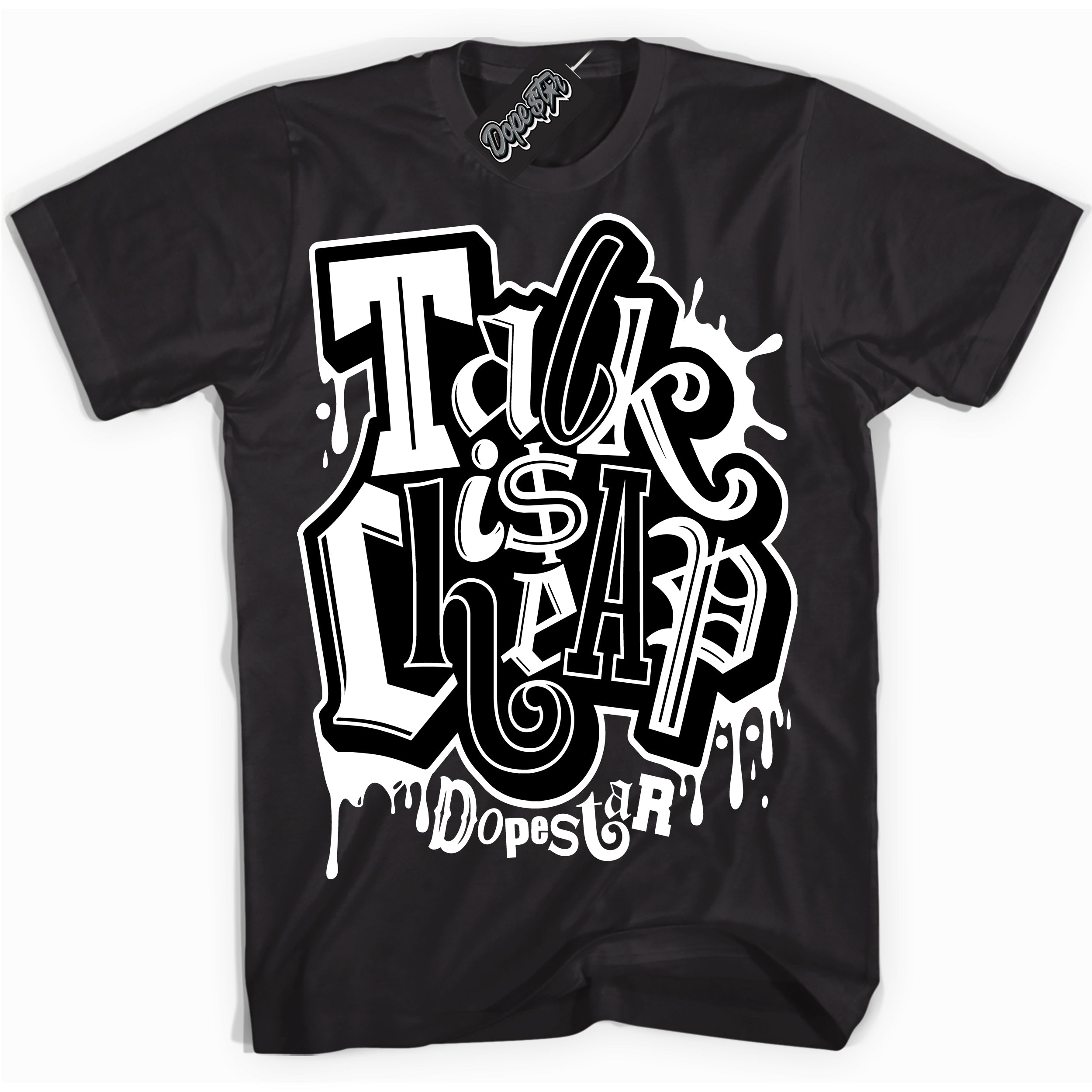 Cool Black Shirt with “ Talk Is Cheap” design that perfectly matches Twist Panda Sneakers.