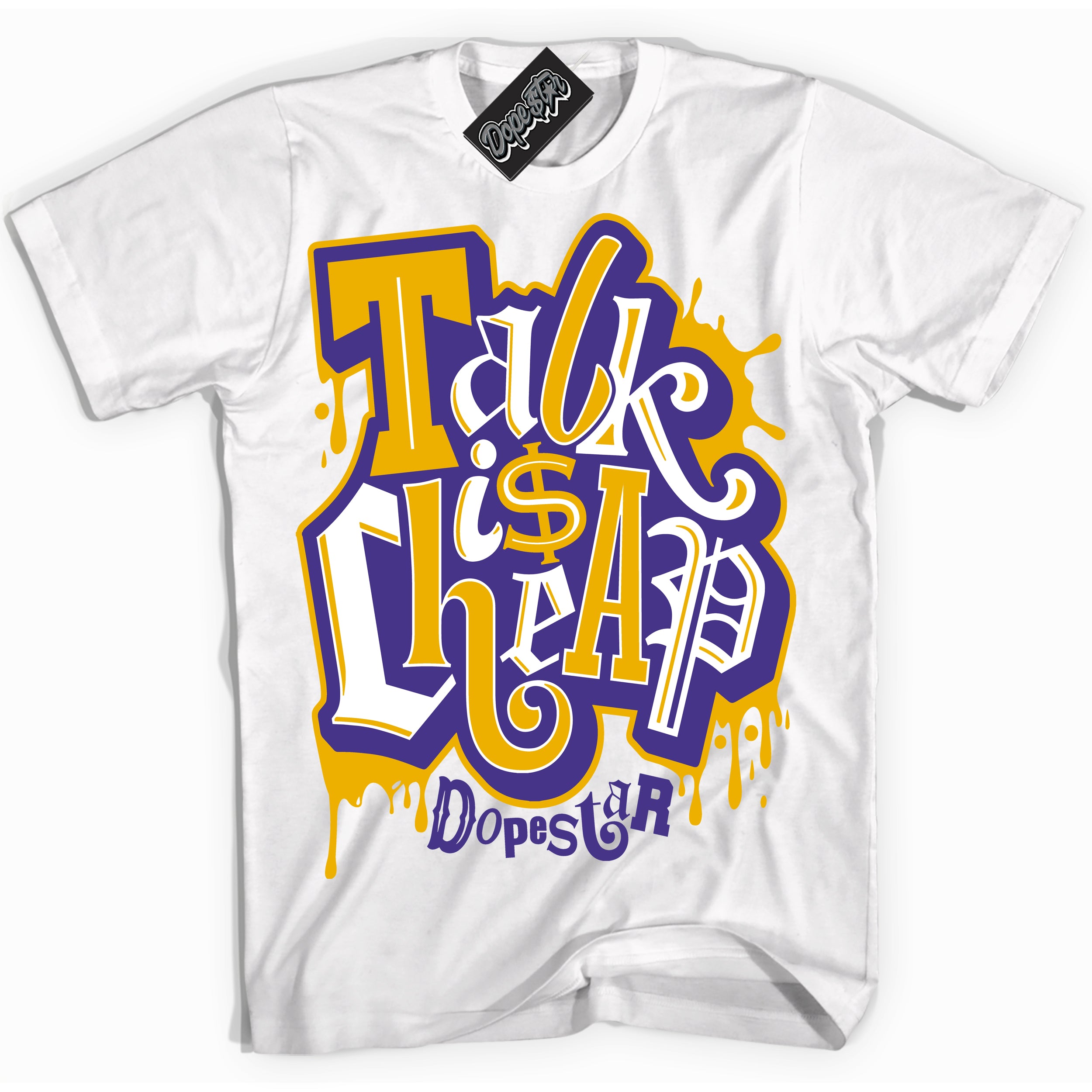 Cool White Shirt with “Talk Is Cheap” design that perfectly matches the Kobe 8 Protro Lakers Home Sneakers.