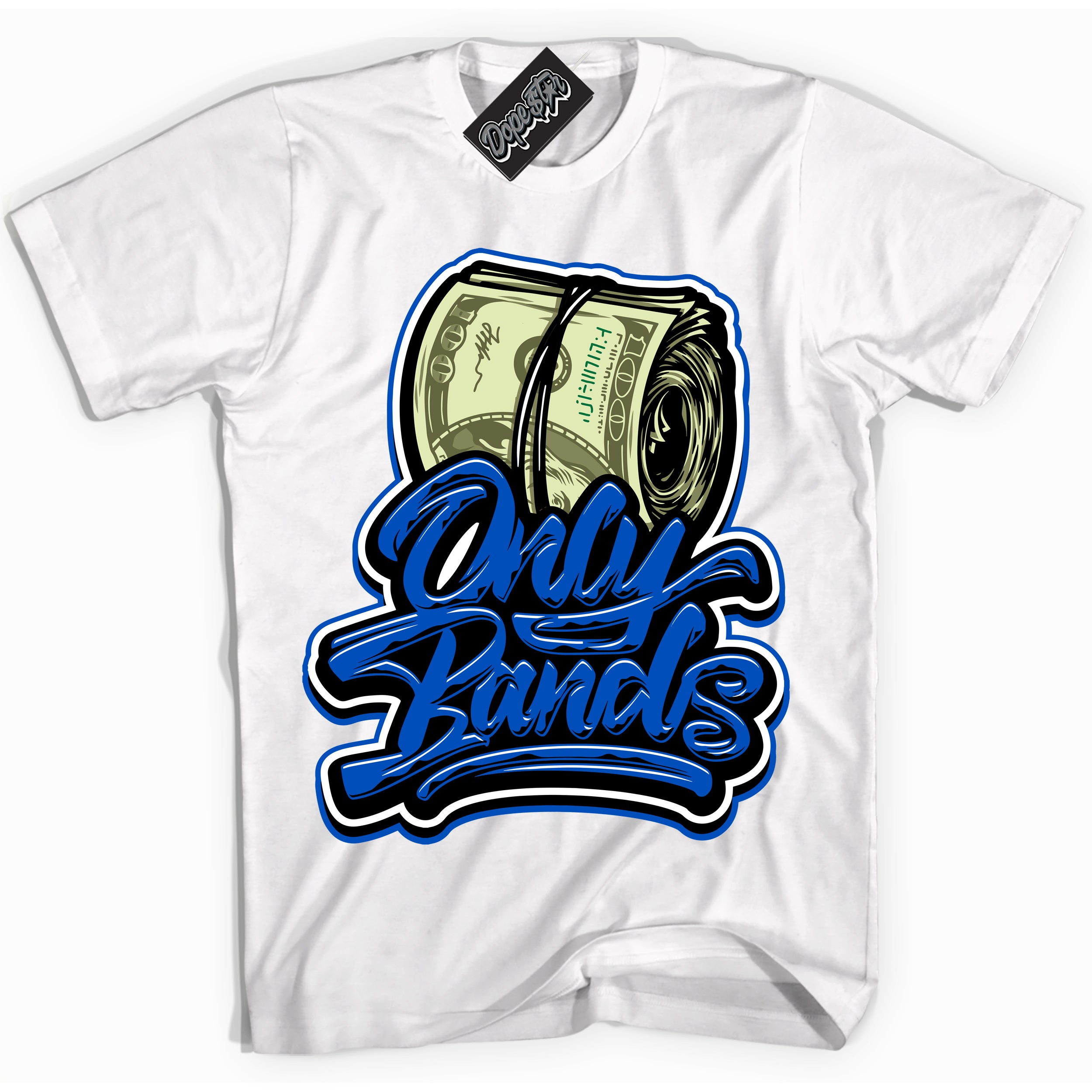 Dunk Low Astronomy Blue 'Only Bands' Shirt – White Streetwear T-Shirt | Sneaker Matching Tee for Dunk Low Astronomy Blue | Men's & Women's Streetwear Outfit by Sneaker Shirts Outlet.
