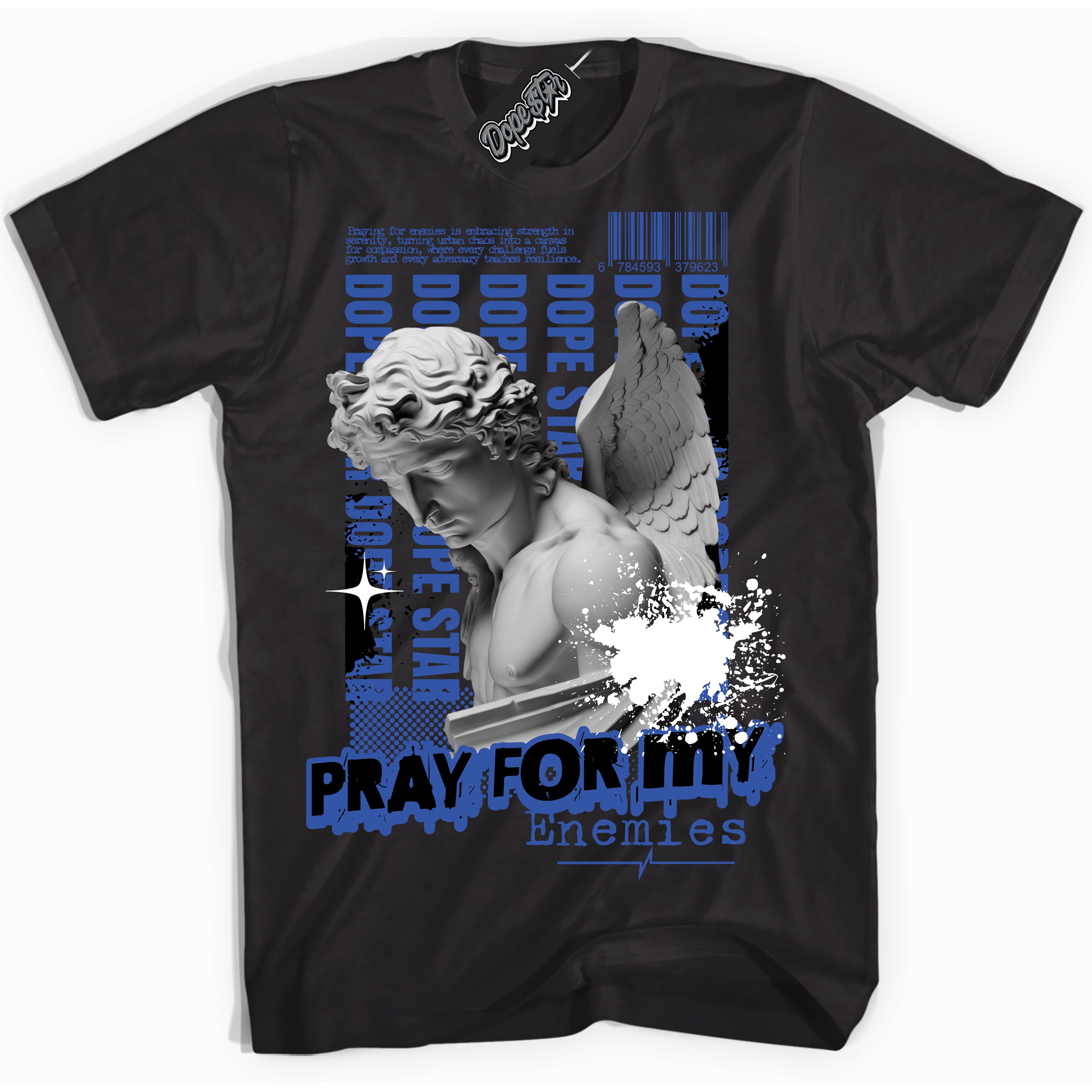 Dunk Low Astronomy Blue 'Pray Enemies' Shirt – Black Streetwear T-Shirt | Sneaker Matching Tee for Dunk Low Astronomy Blue | Men's & Women's Streetwear Outfit by Sneaker Shirts Outlet.