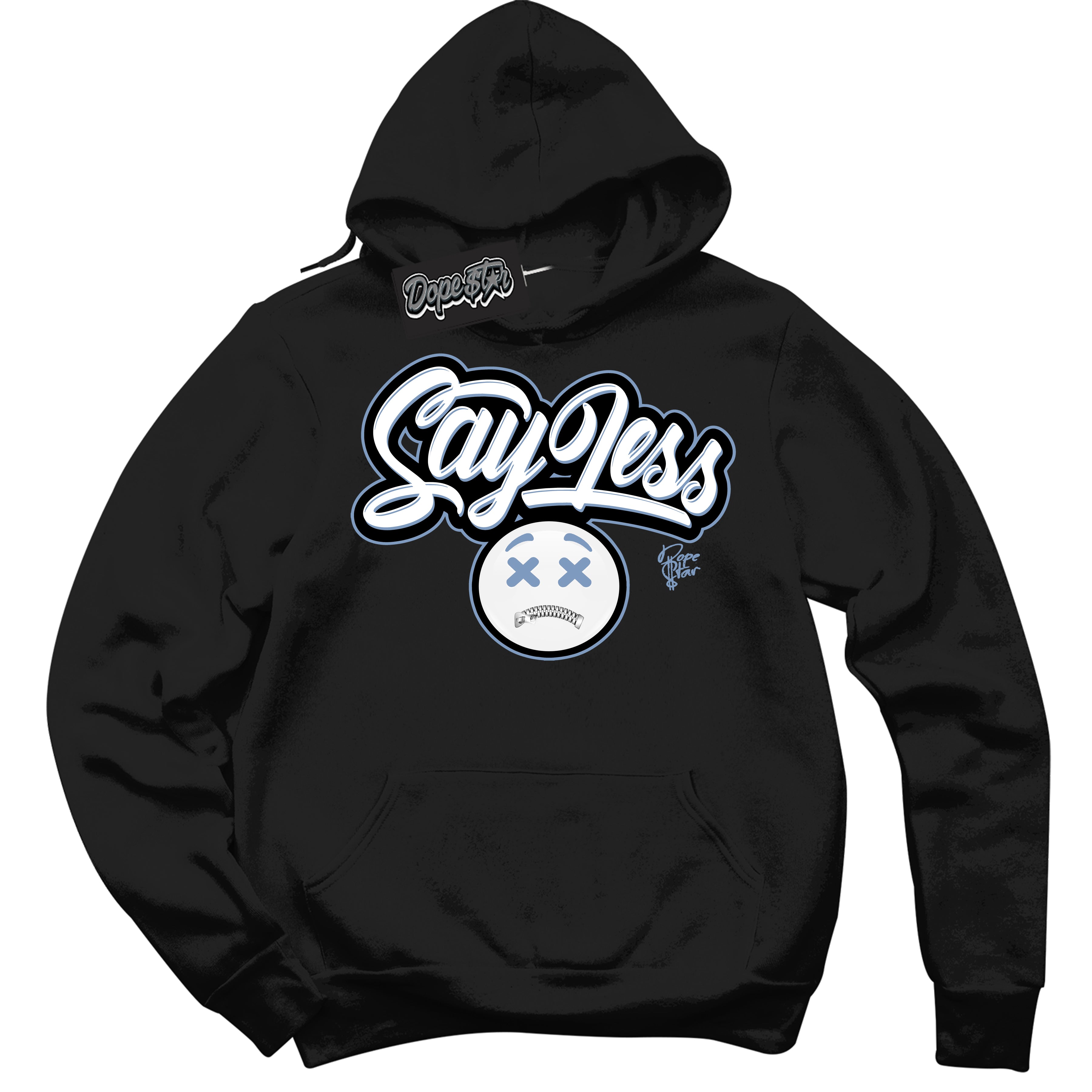Cool Black Hoodie with “ Say Less ”  design that Perfectly Matches Reverse Oreo 6s Sneakers.