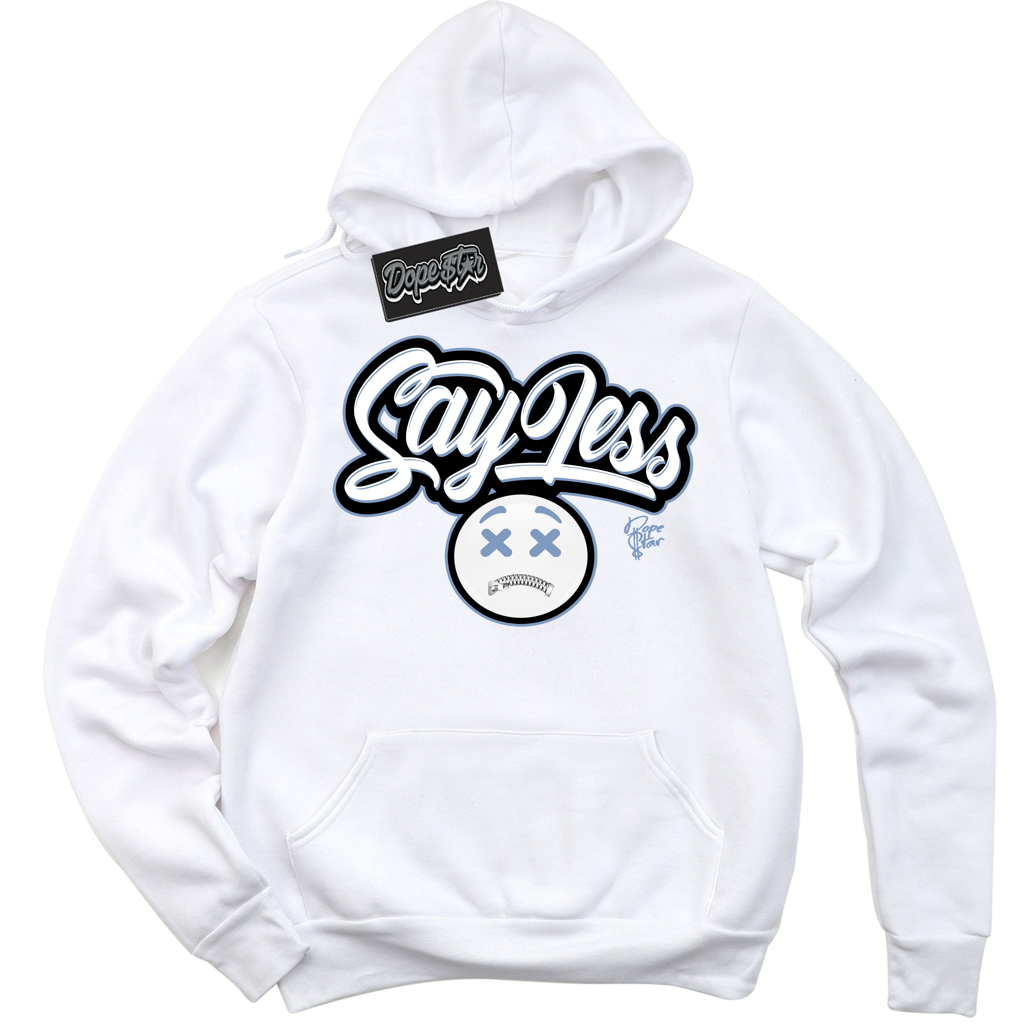 Cool White Hoodie with “ Say Less ”  design that Perfectly Matches Reverse Oreo 6s Sneakers.