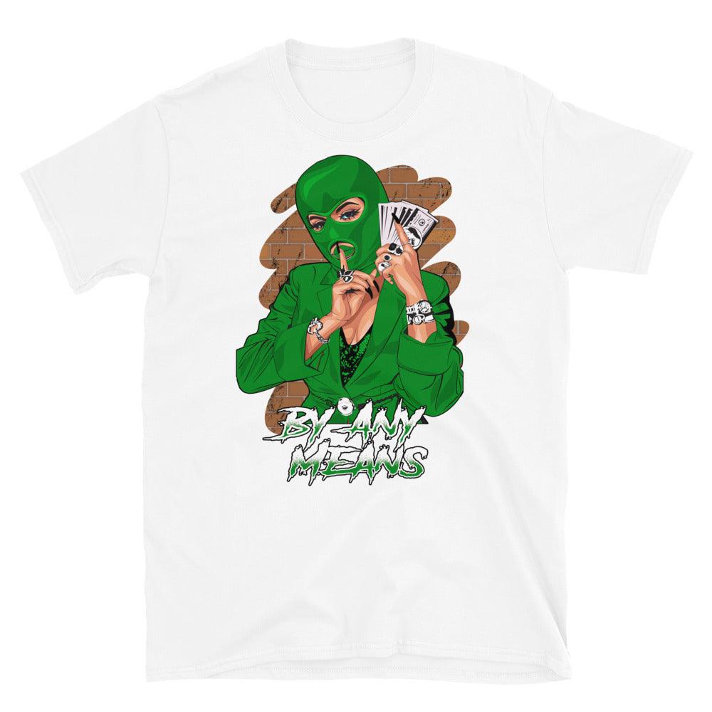 Air Jordan 1 Low Lucky Green Shirt - By Any Means - Sneaker Shirts Outlet