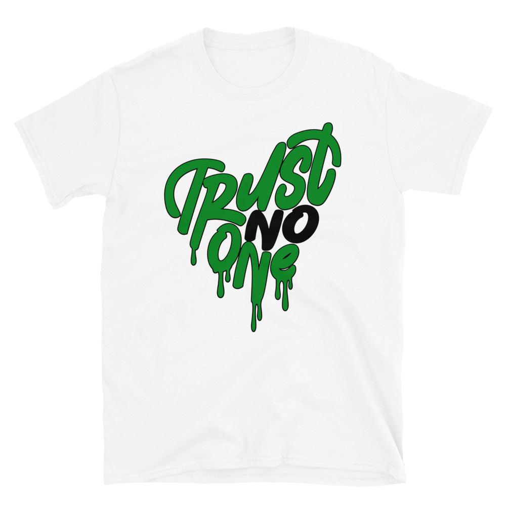 Air Jordan 1 Low Lucky Green Shirt - Trust No One - Sneaker Shirts Outlet