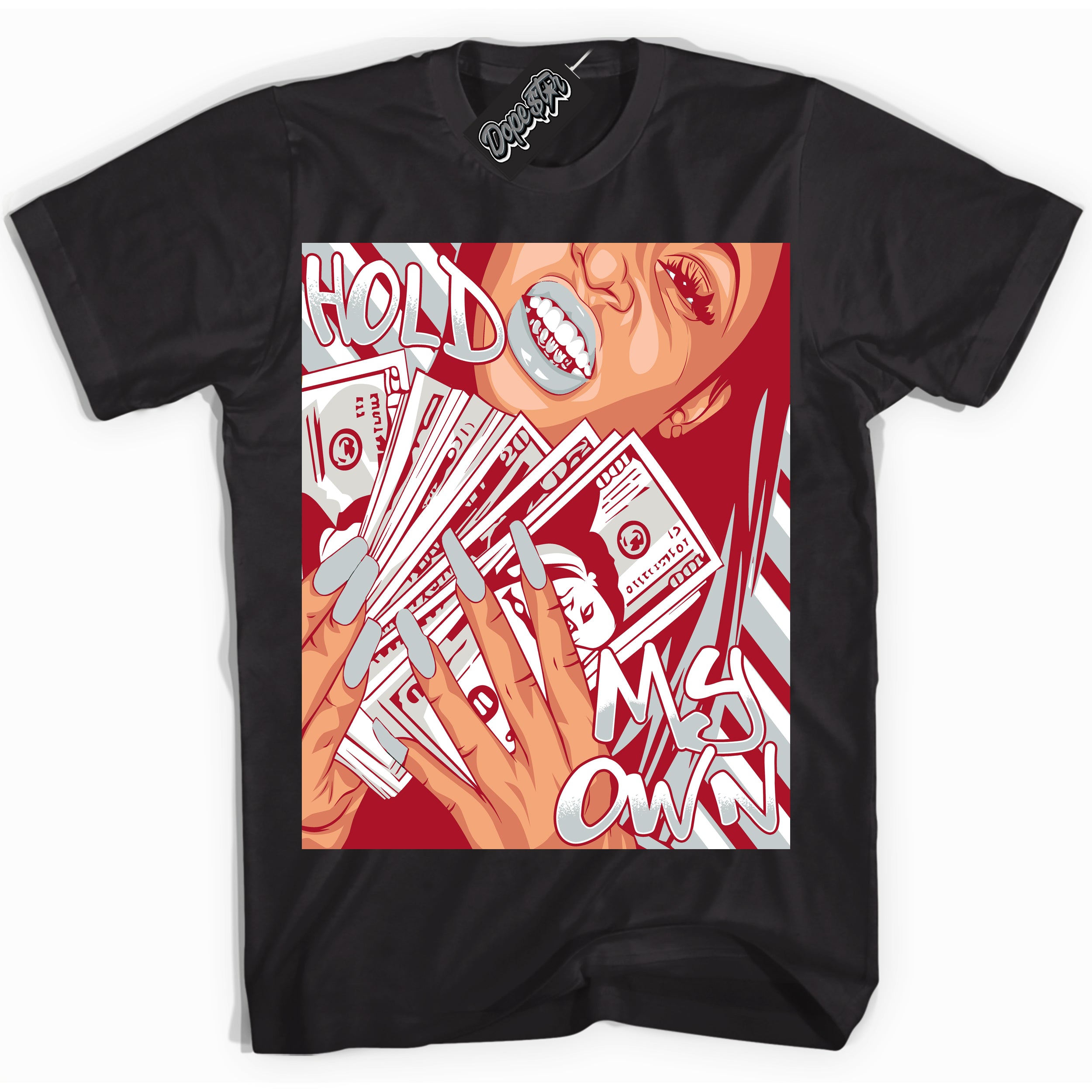 Cool Black Shirt with “ Hold My Own” design that perfectly matches Reverse Ultraman Sneakers.