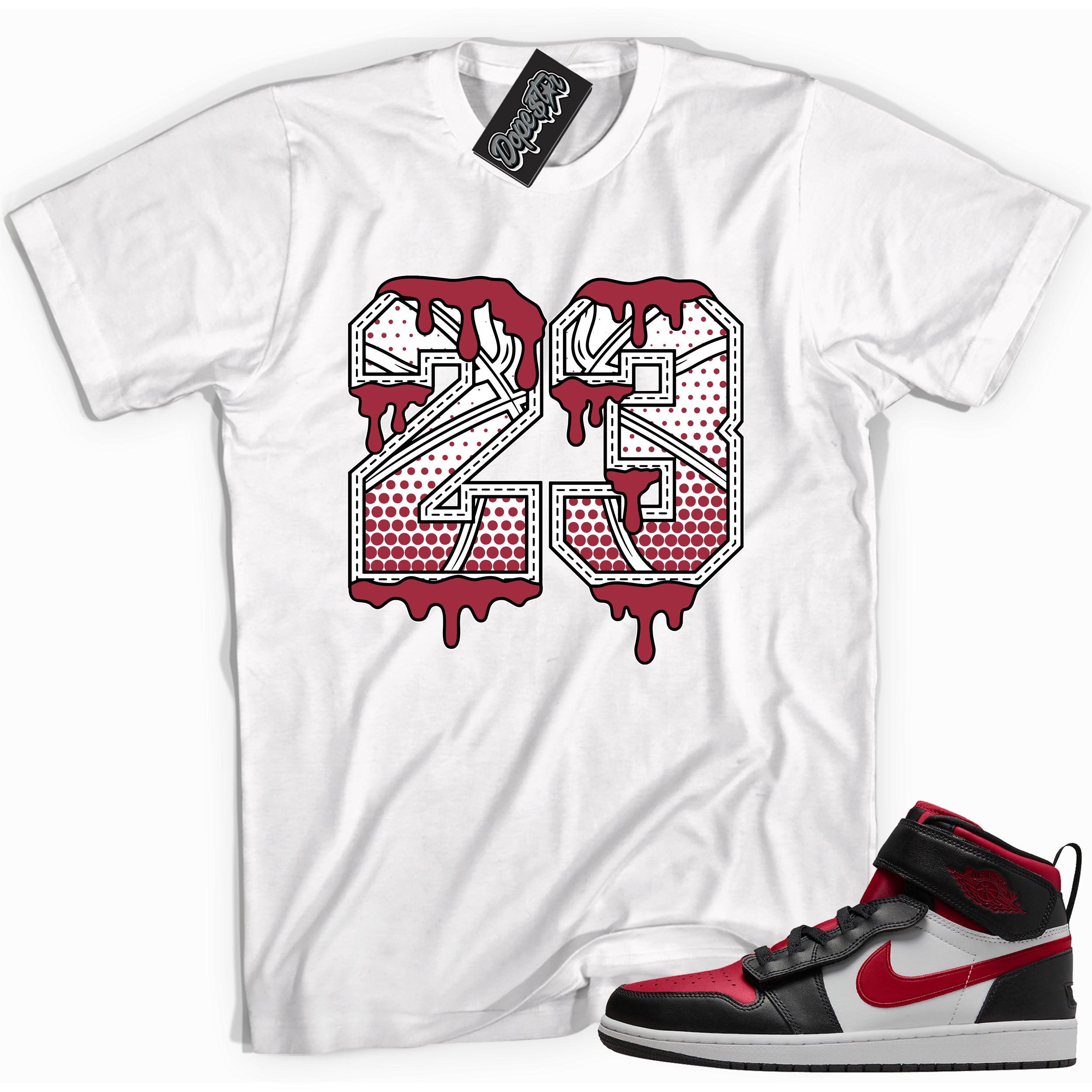 23 Ball Shirt Air Jordan 1 High FlyEase Black White Fire Red photo