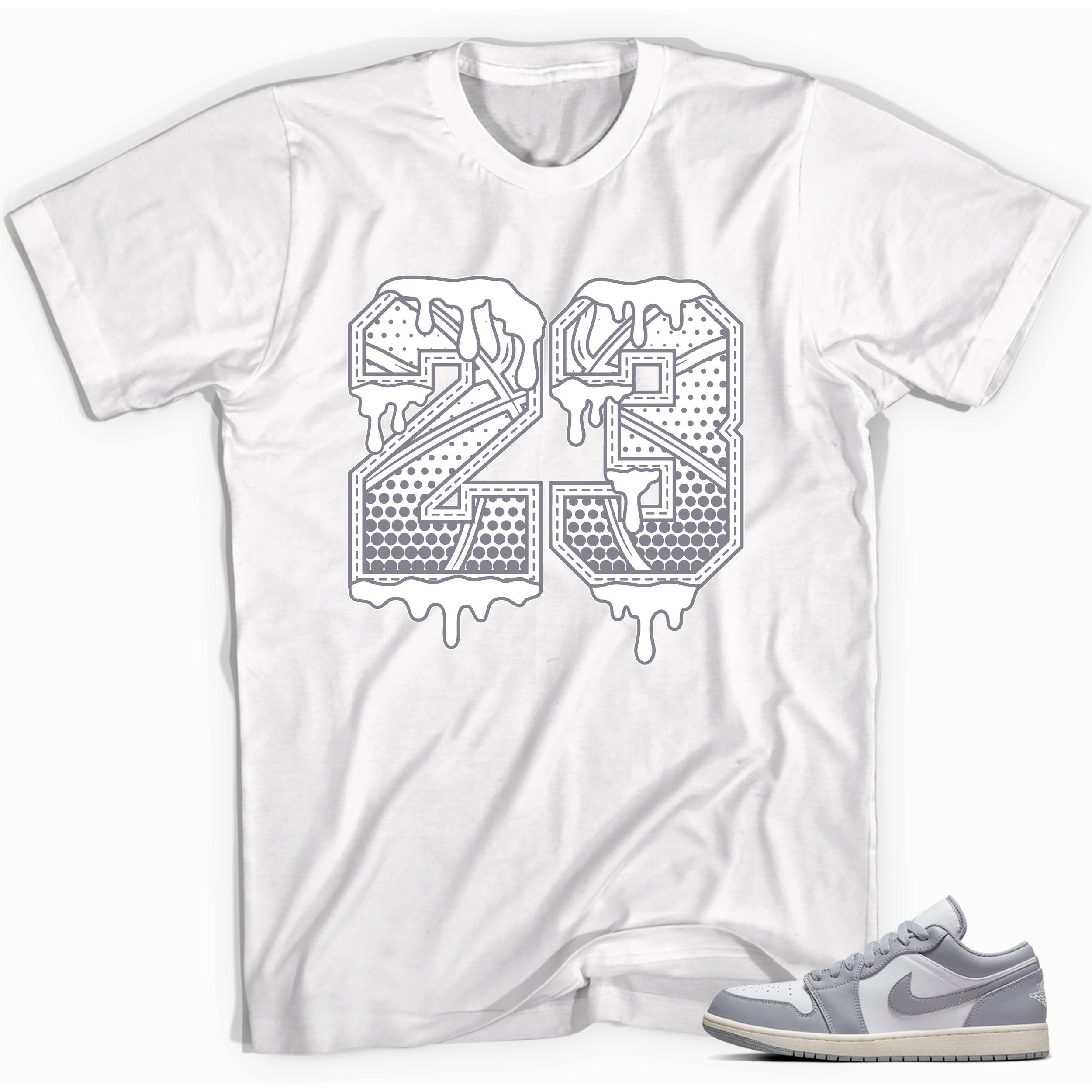 Number 23 Ball Shirt AJ 1 Low Vintage Stealth Grey photo