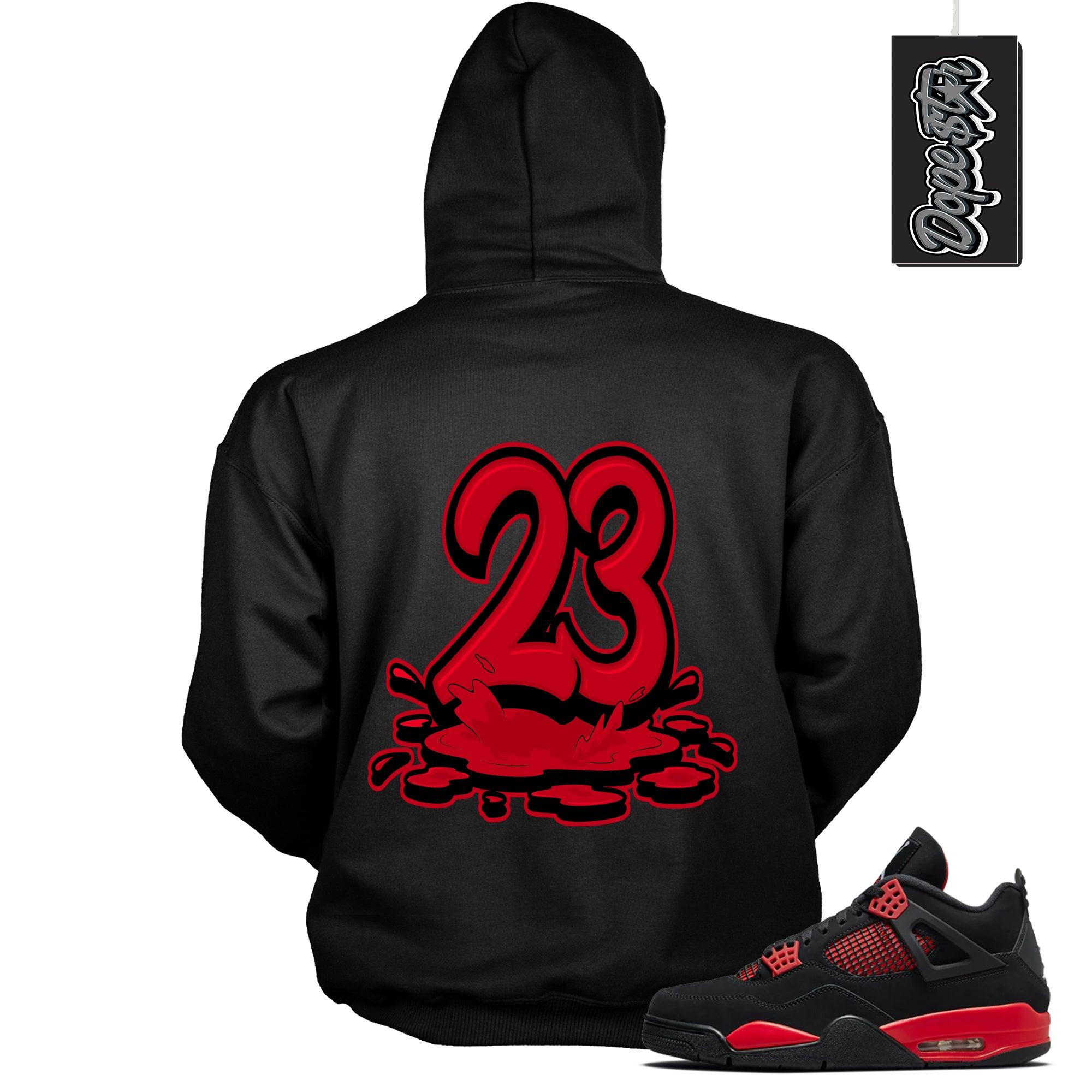 Number 23 Melting Hoodie Air Jordan 4 Red Thunder photo