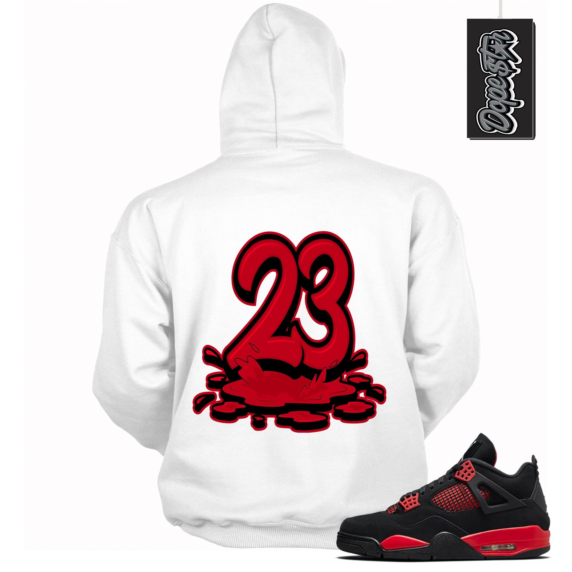 23 Melting Hoodie Air Jordan 4 Red Thunder photo