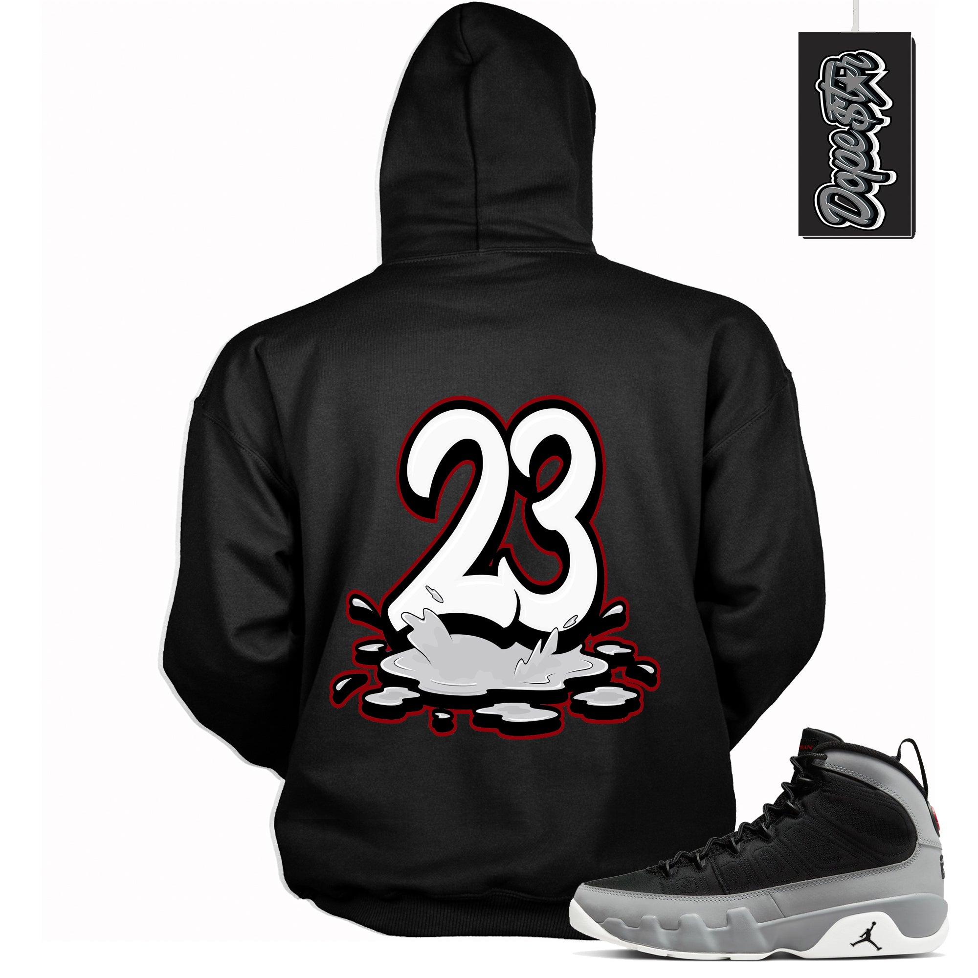 Number 23 Melting Hoodie Air Jordan 9 Particle Grey photo