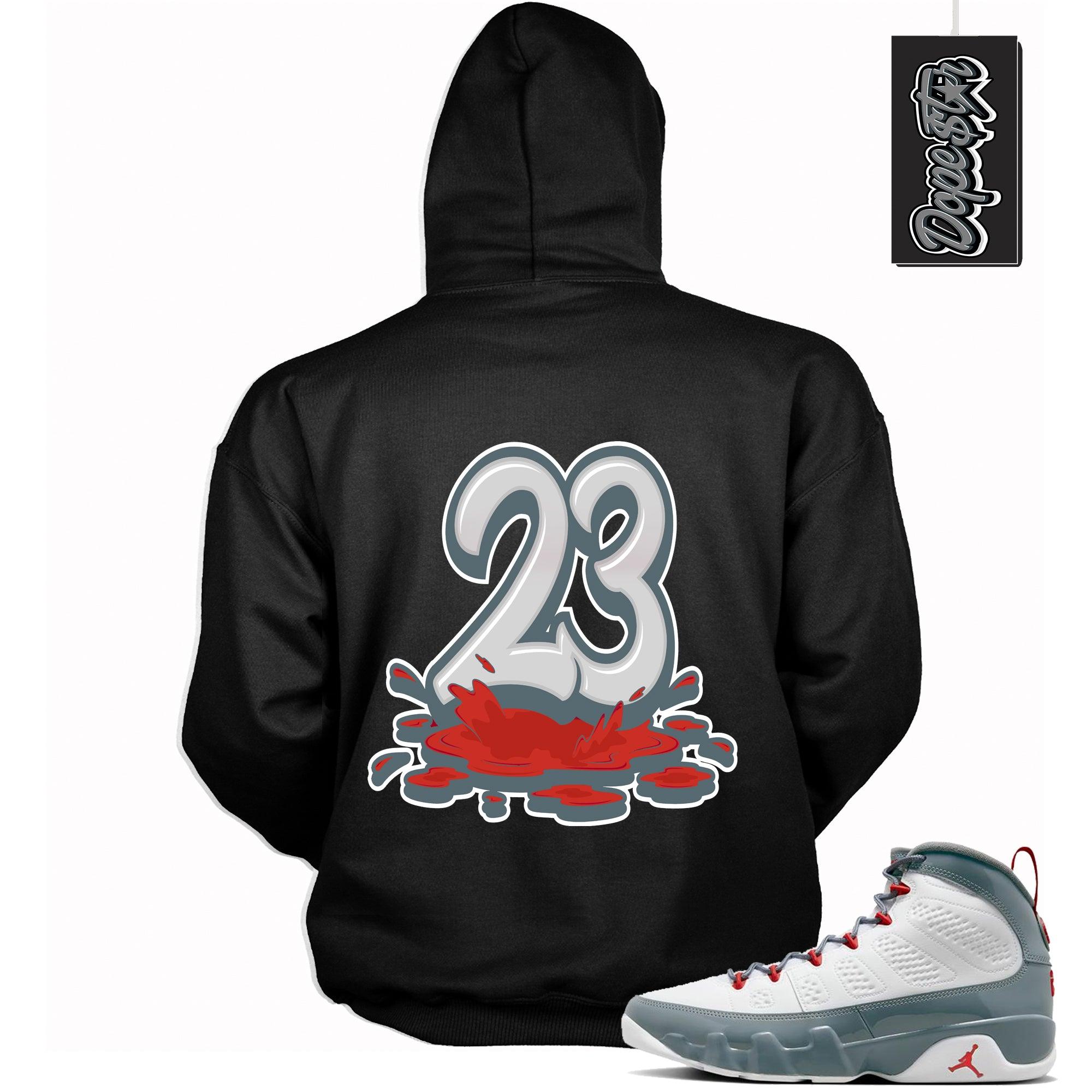 Number 23 Melting Hoodie Air Jordan 9 Red Fire photo