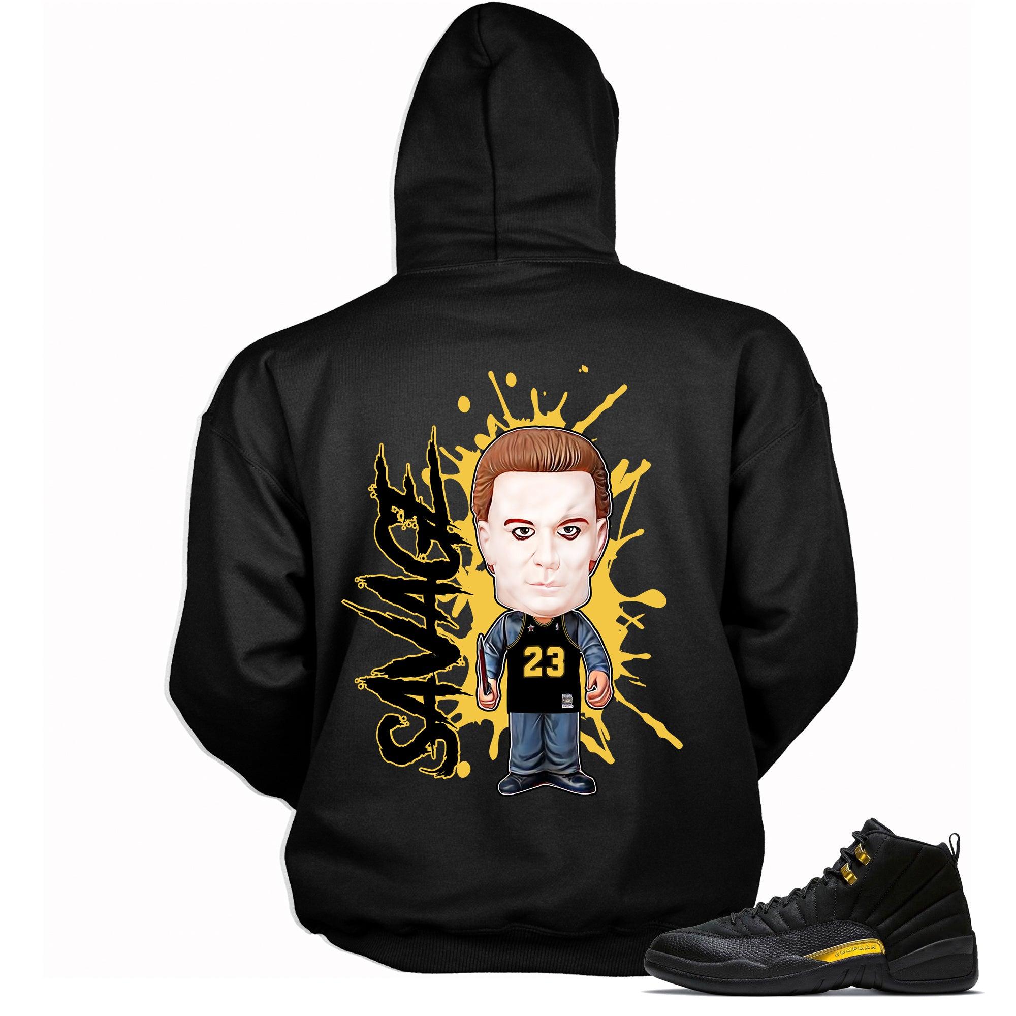 Savage Hoodie Air Jordan 12s Black Taxi photo