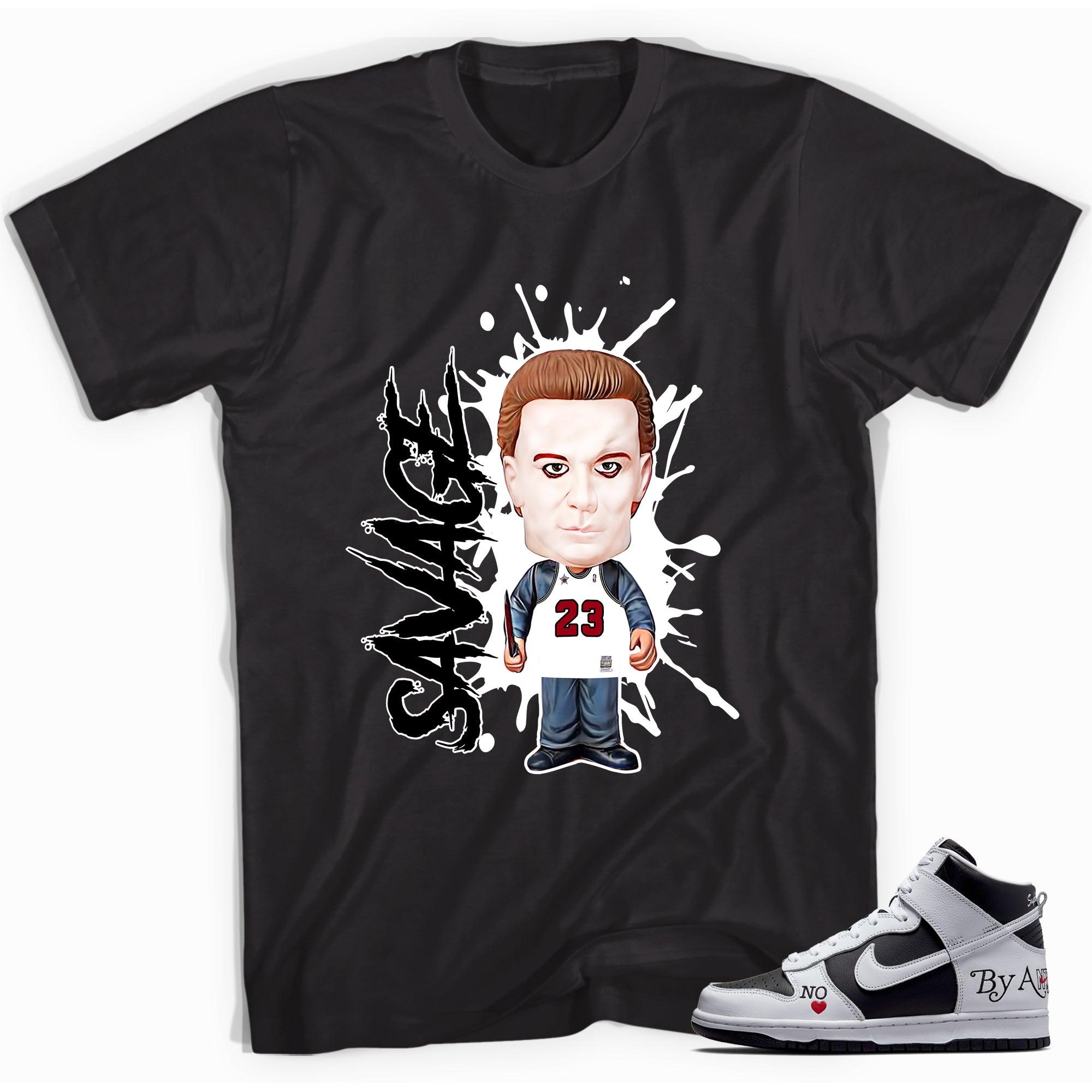 Savage Shirt Nike SB Dunk High Supreme By Any Means Black photo