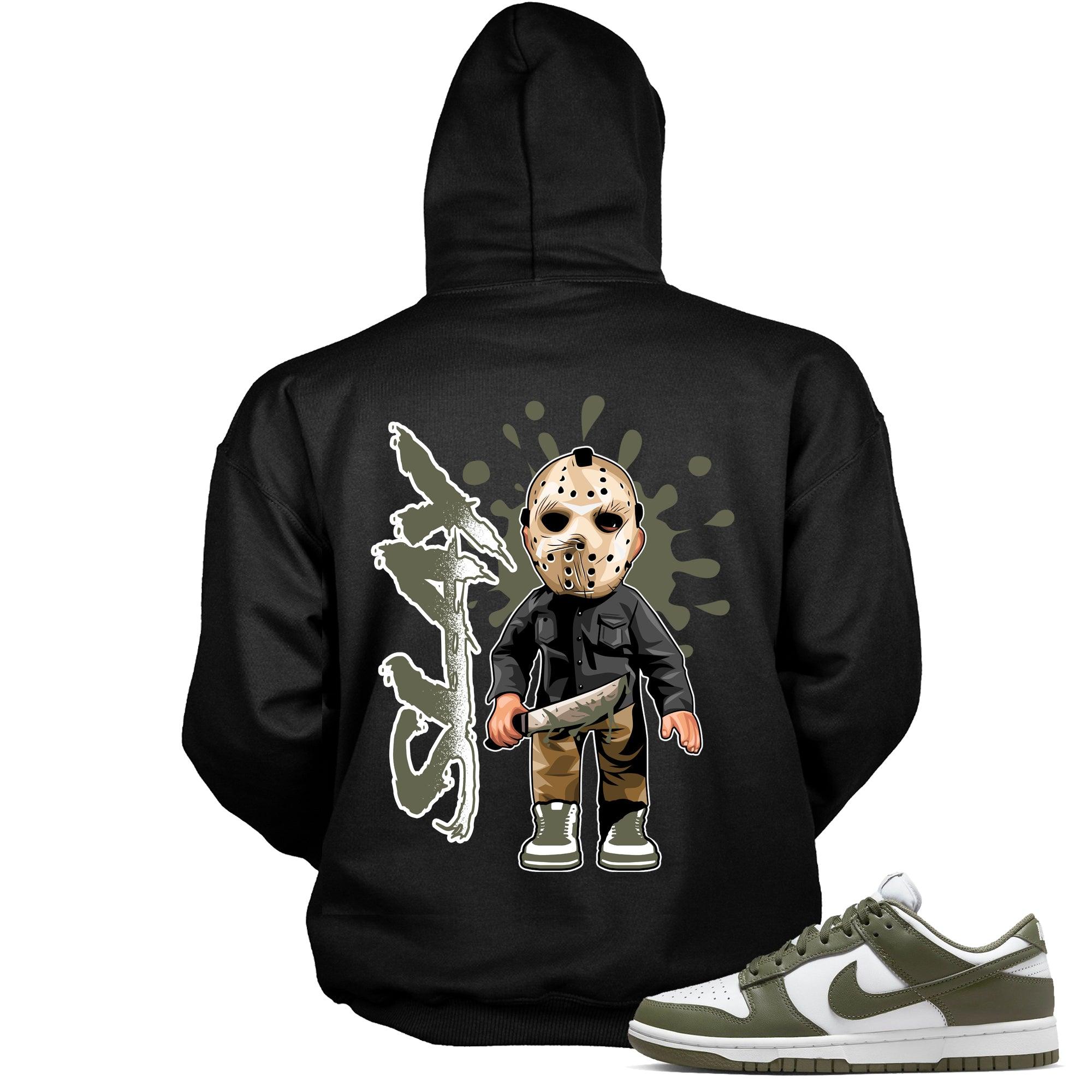 Black Slay Hoodie Nike Dunk Low Medium Olive photo