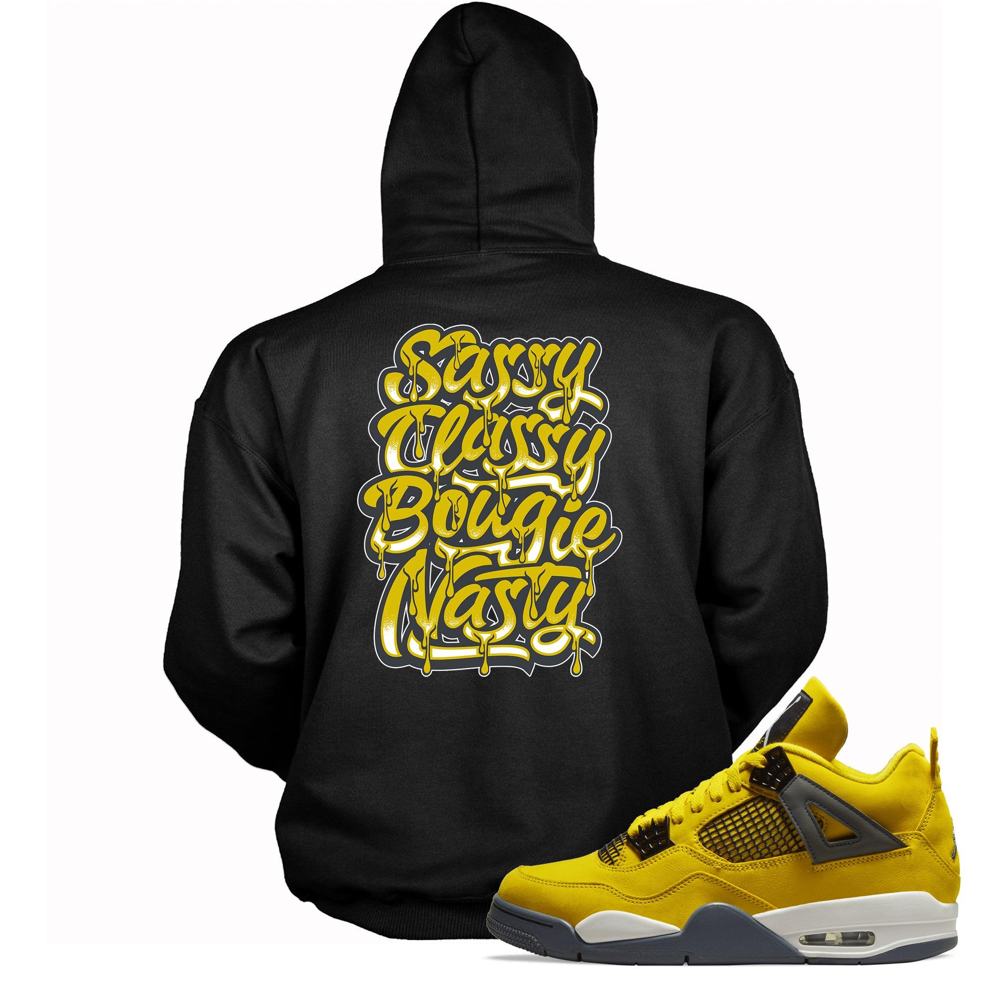 Sassy Classy Hooded Sneaker Sweatshirt AJ 4 Retro Lightning photo