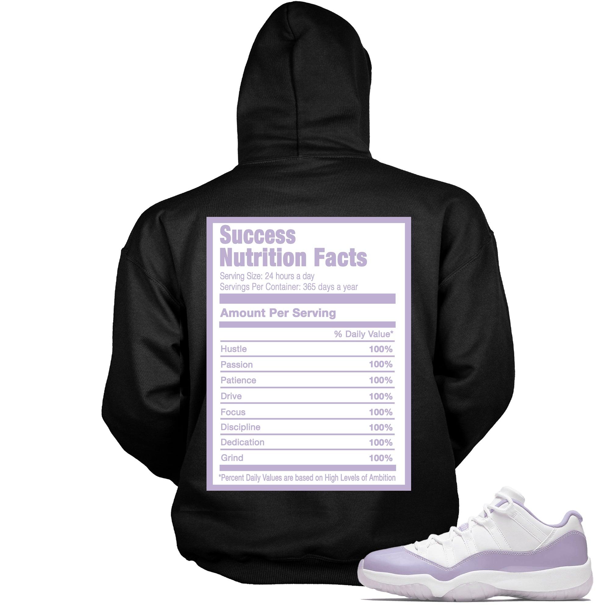 Success Nutrition Facts Hoodie AJ 11 Retro Low Pure Violet photo