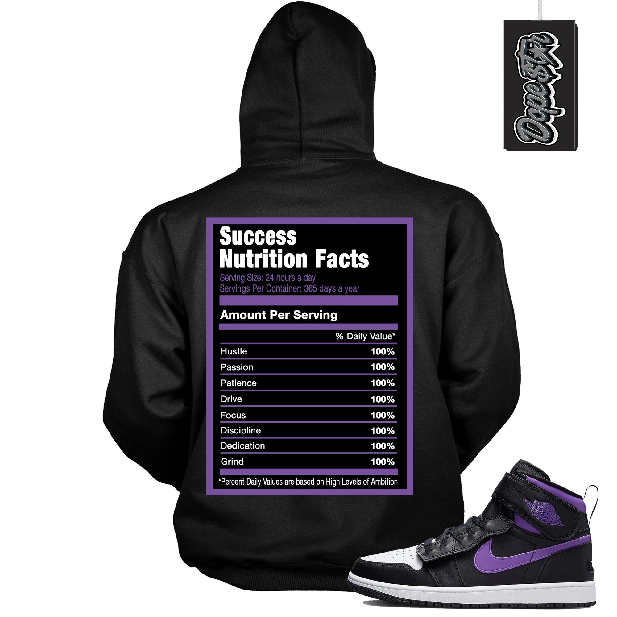 Success Nutrition Hoodie AJ 1 High FlyEase Black Bright Violet photo