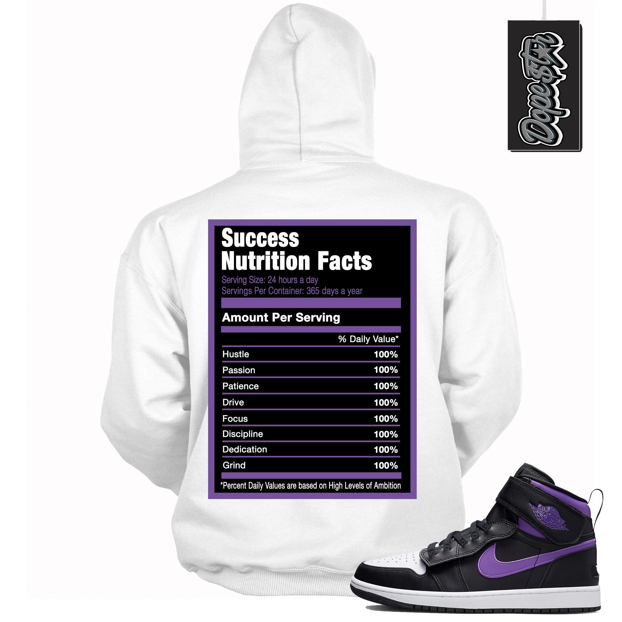 Success Nutrition Hoodie AJ 1 High FlyEase Black Bright Violet Sneakers photo