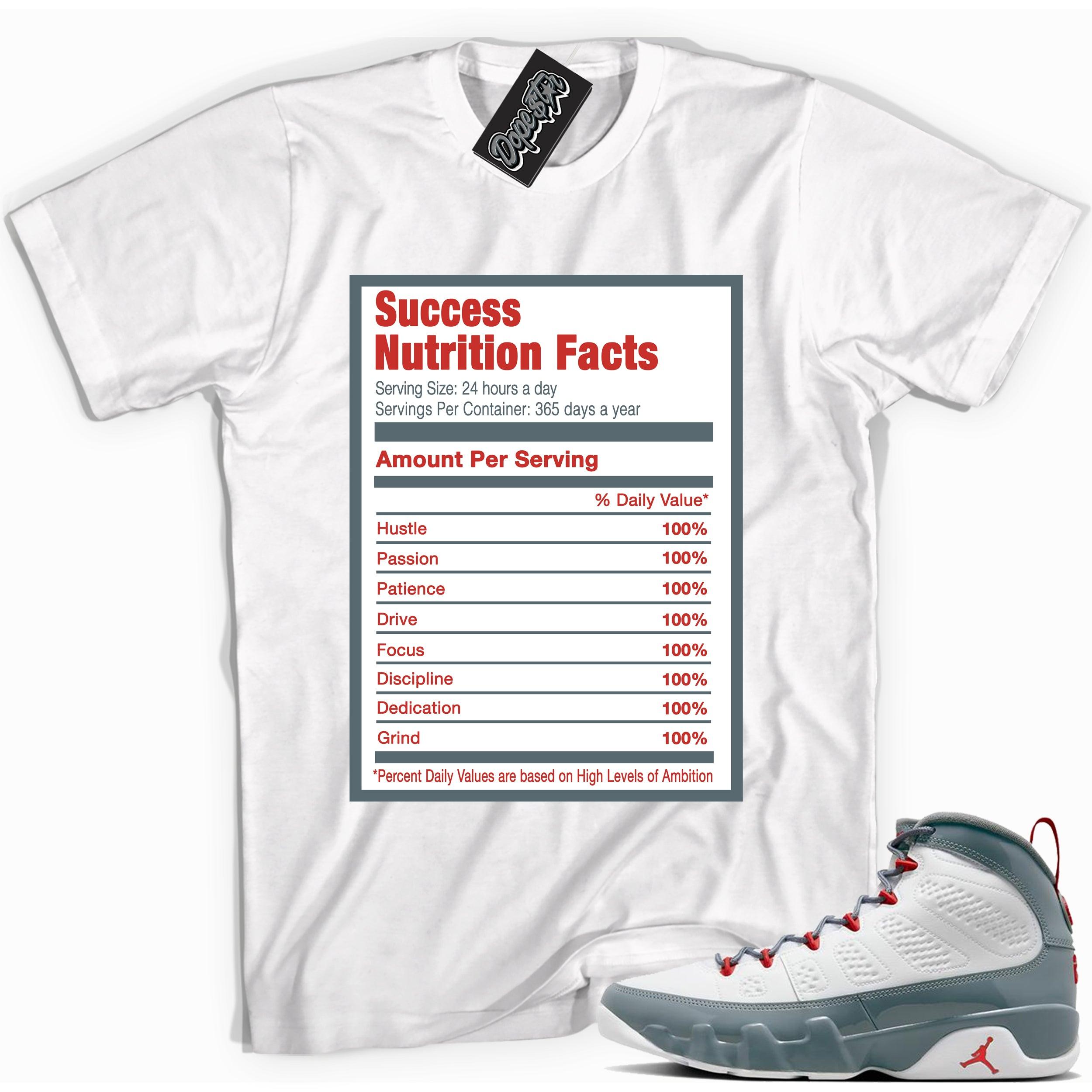 Success Nutrition Facts Shirt Air Jordan 9 Red Fire photo