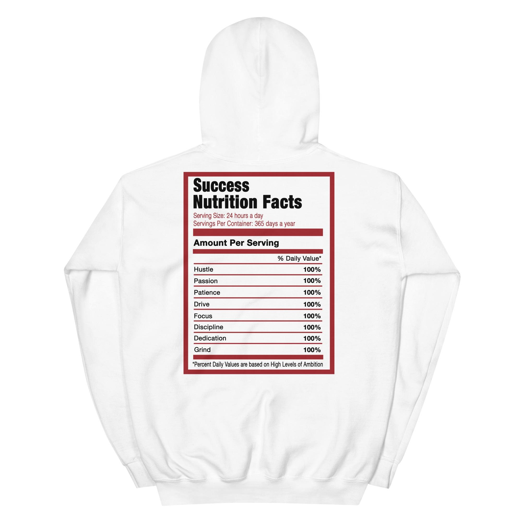 White Success Nutrition Hoodie AJ 1 Retro High OG Lost and Found photo