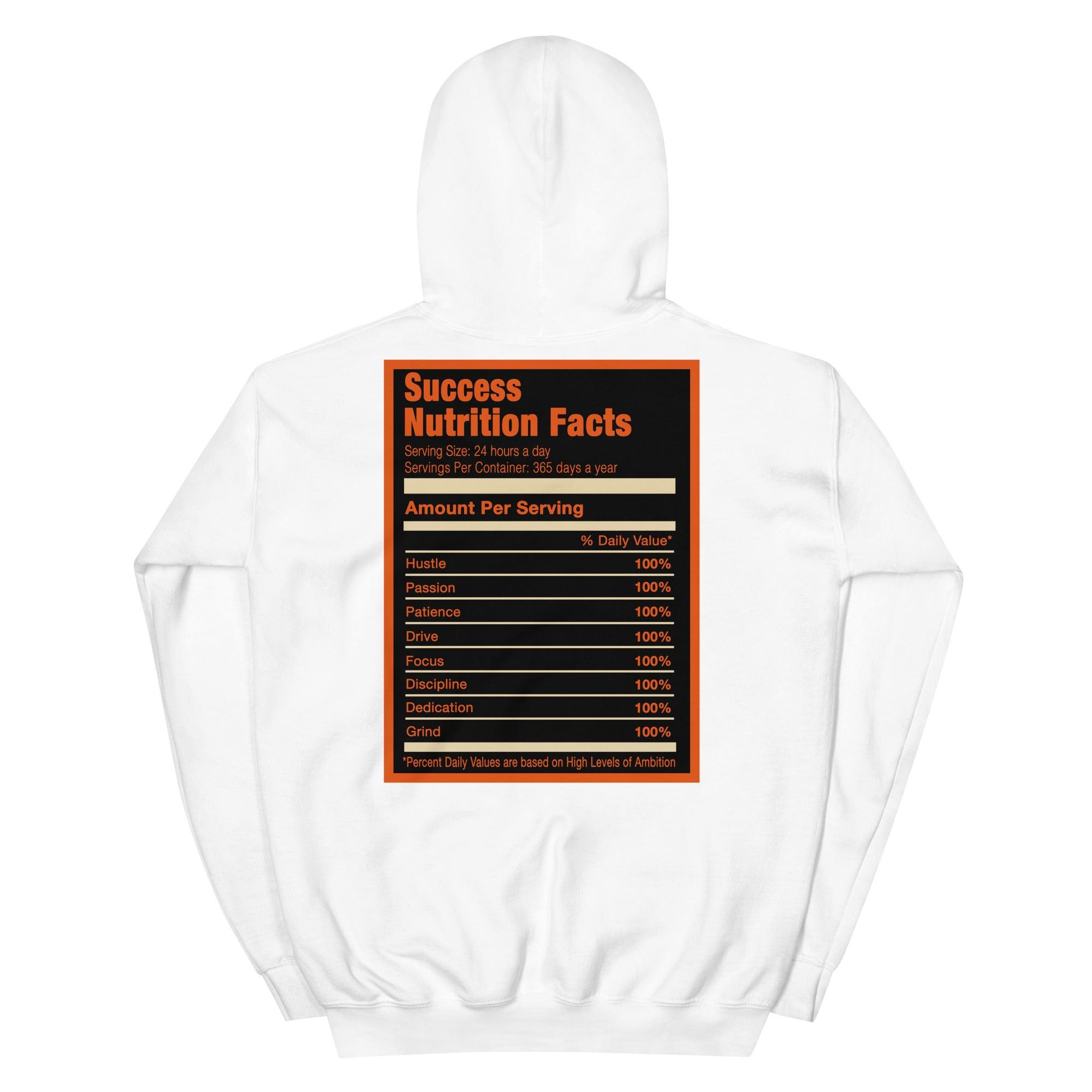 White Success Nutrition Hoodie AJ 1 Retro High OG Shattered Backboard photo