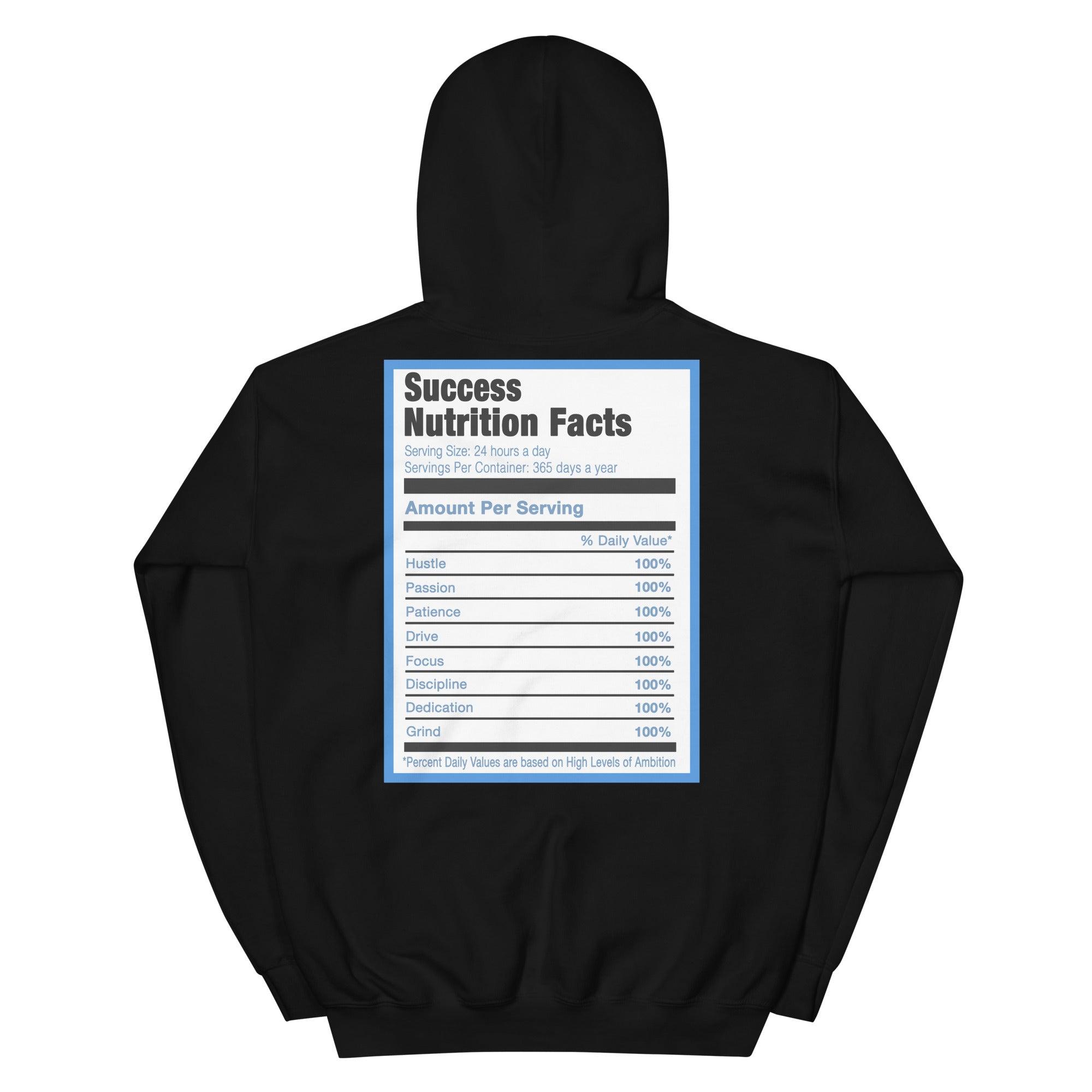 Black Success Nutrition Hoodie AJ 1 Retro High White University Blue photo