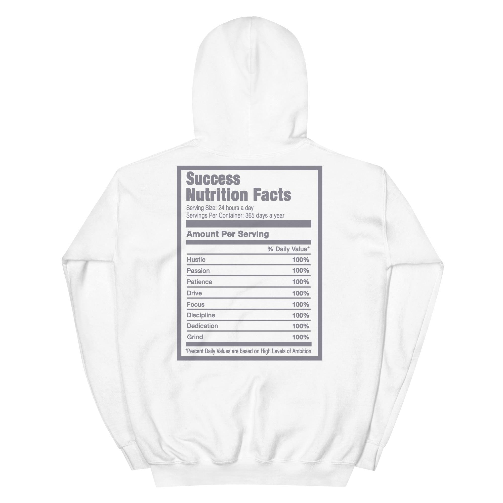 White Success Nutrition Hoodie AJ 1 Low Vintage Stealth Grey photo