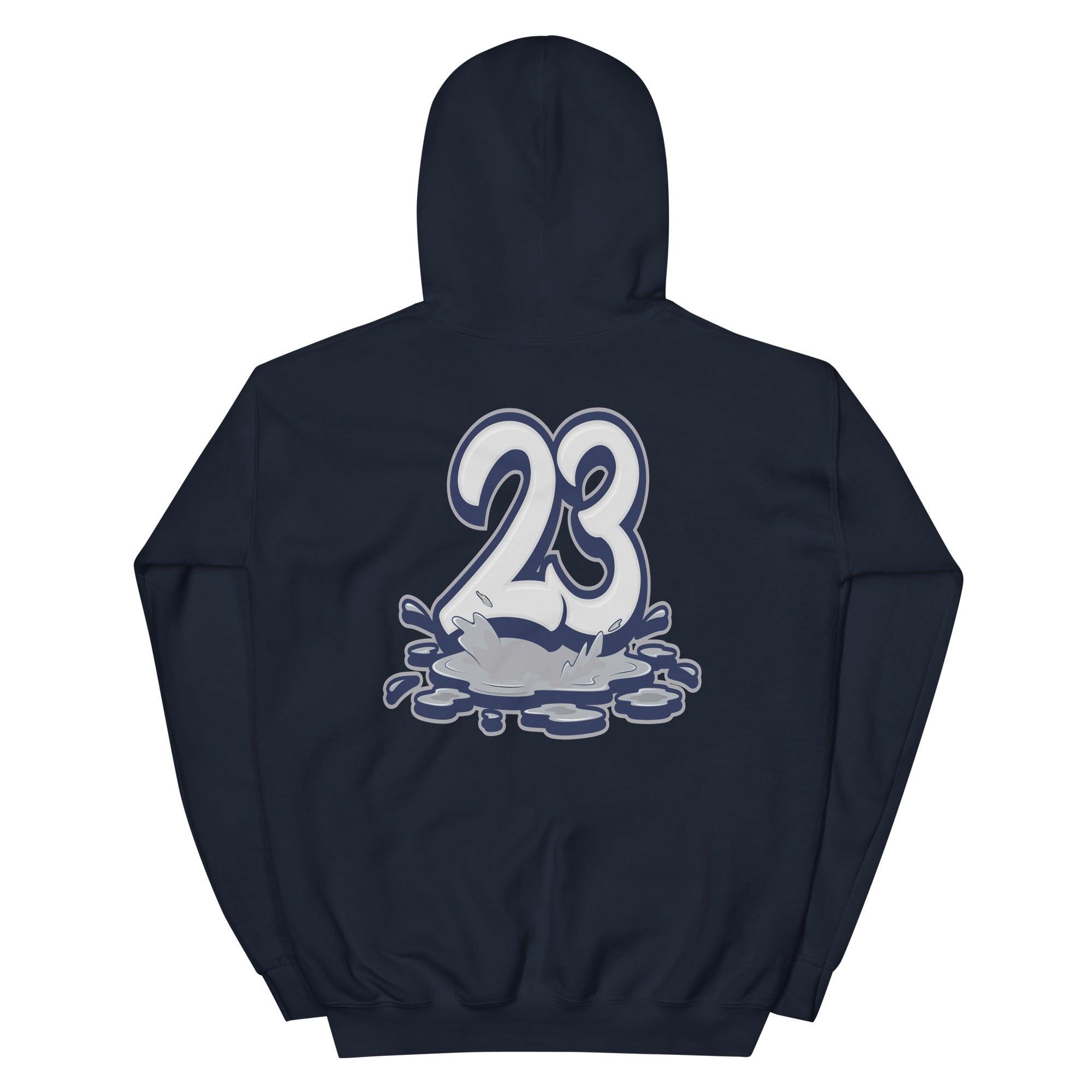 Blue 23 Melting Hoodie AJ 3 Midnight Navy photo